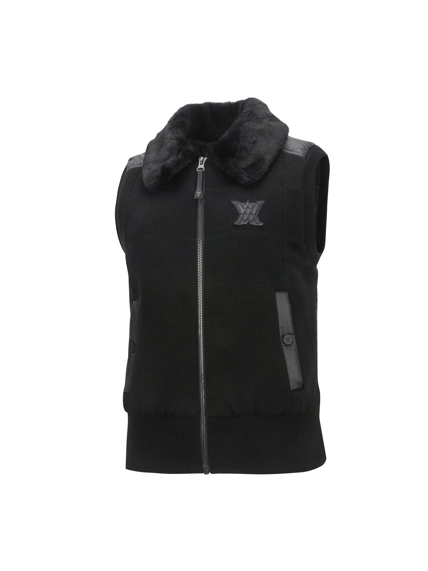 WOMEN FAKE FUR COLLAR HYBRID DOWN VT