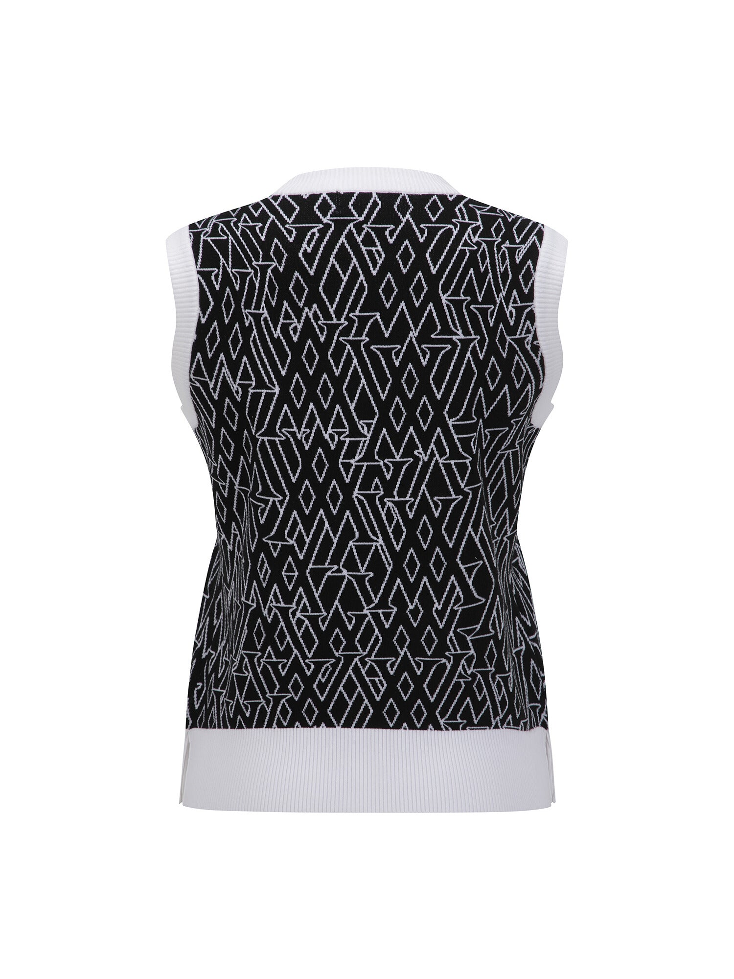 WOMEN SP LOGO PATTERN KNIT VEST