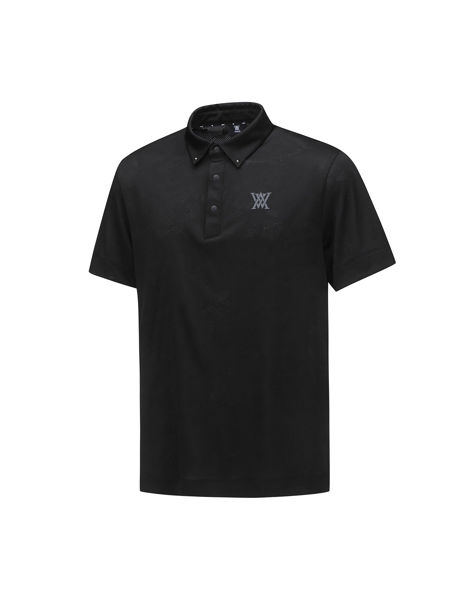 MEN JACQUARD COLLAR SHORT T-SHIRT