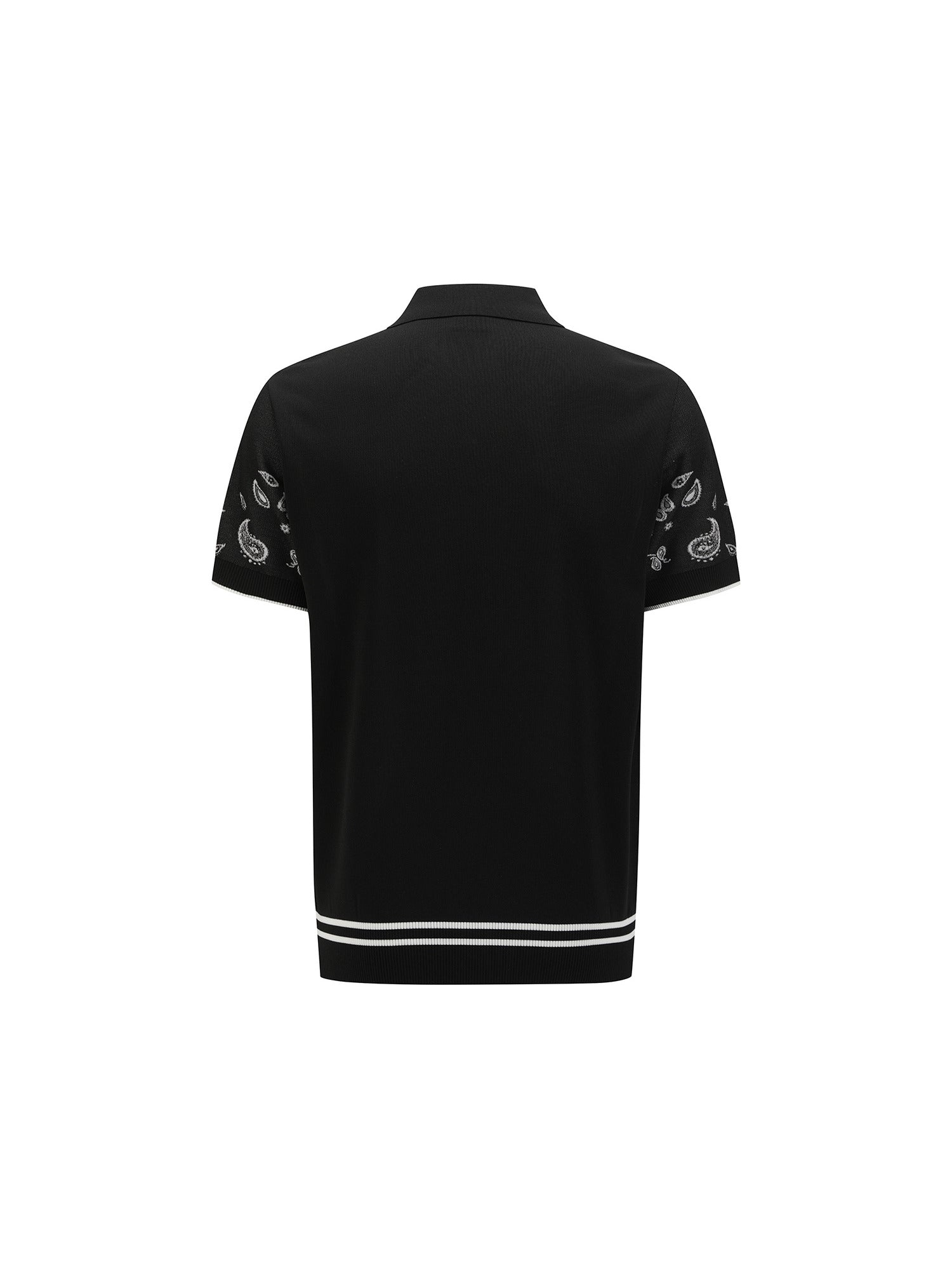 MEN PAISLEY SHORT SLEEVE SWEATER
