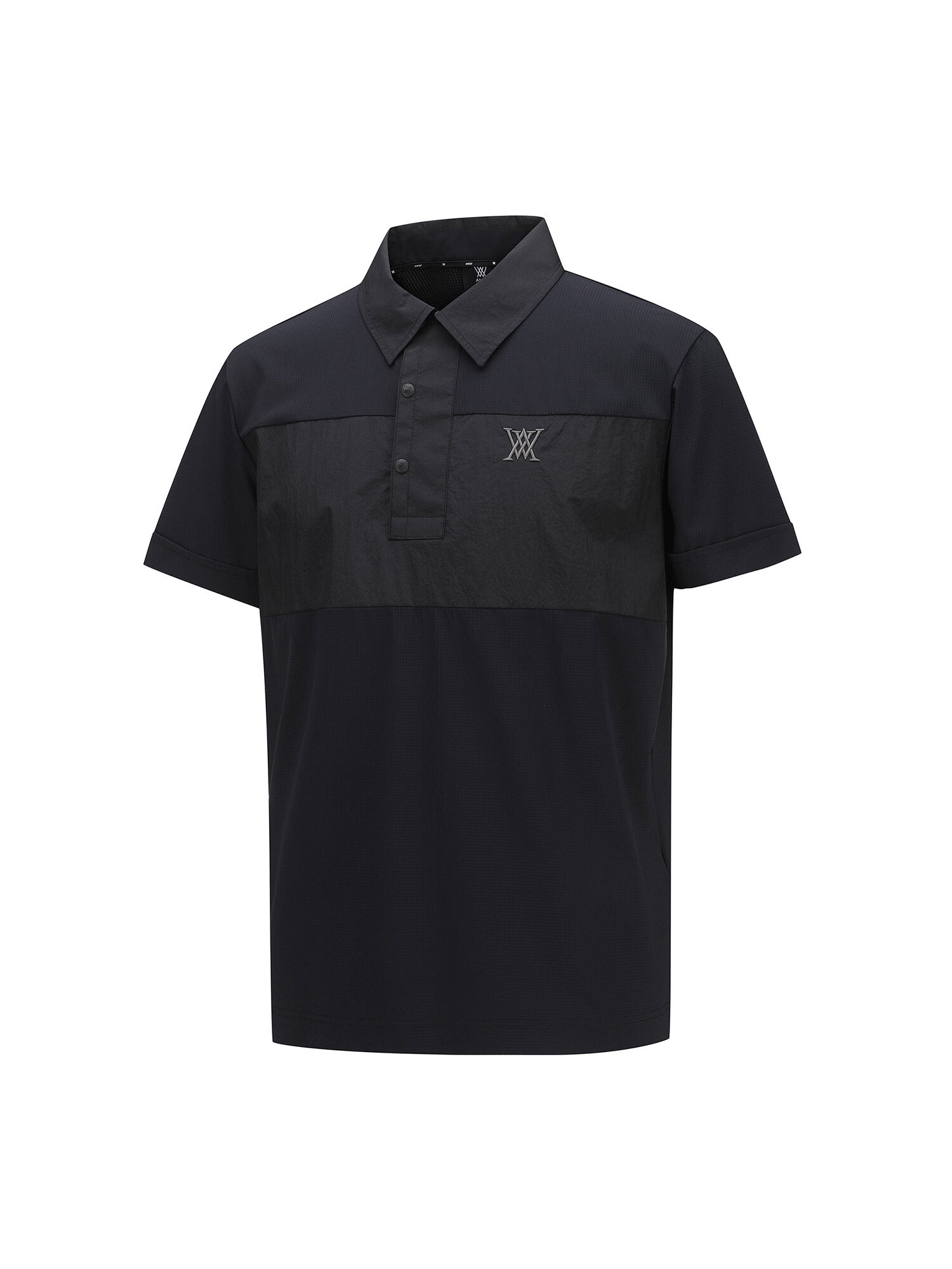 MEN WOOVEN PACTCH POINT SHORT T-SHIRT