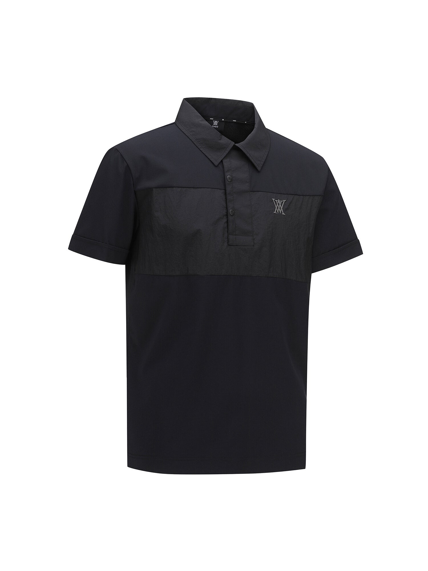 MEN WOOVEN PACTCH POINT SHORT T-SHIRT