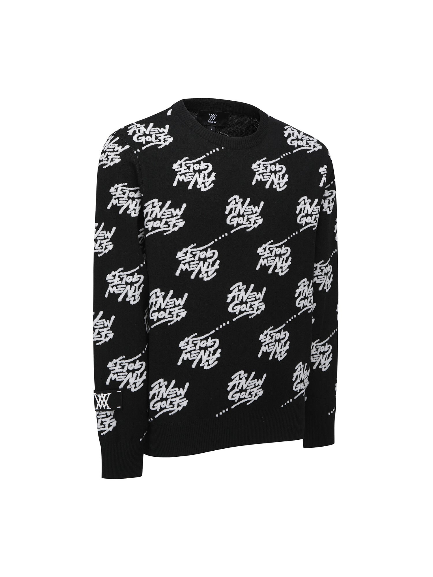 MEN LOGO PATTERN JACQUARD PULLOVER