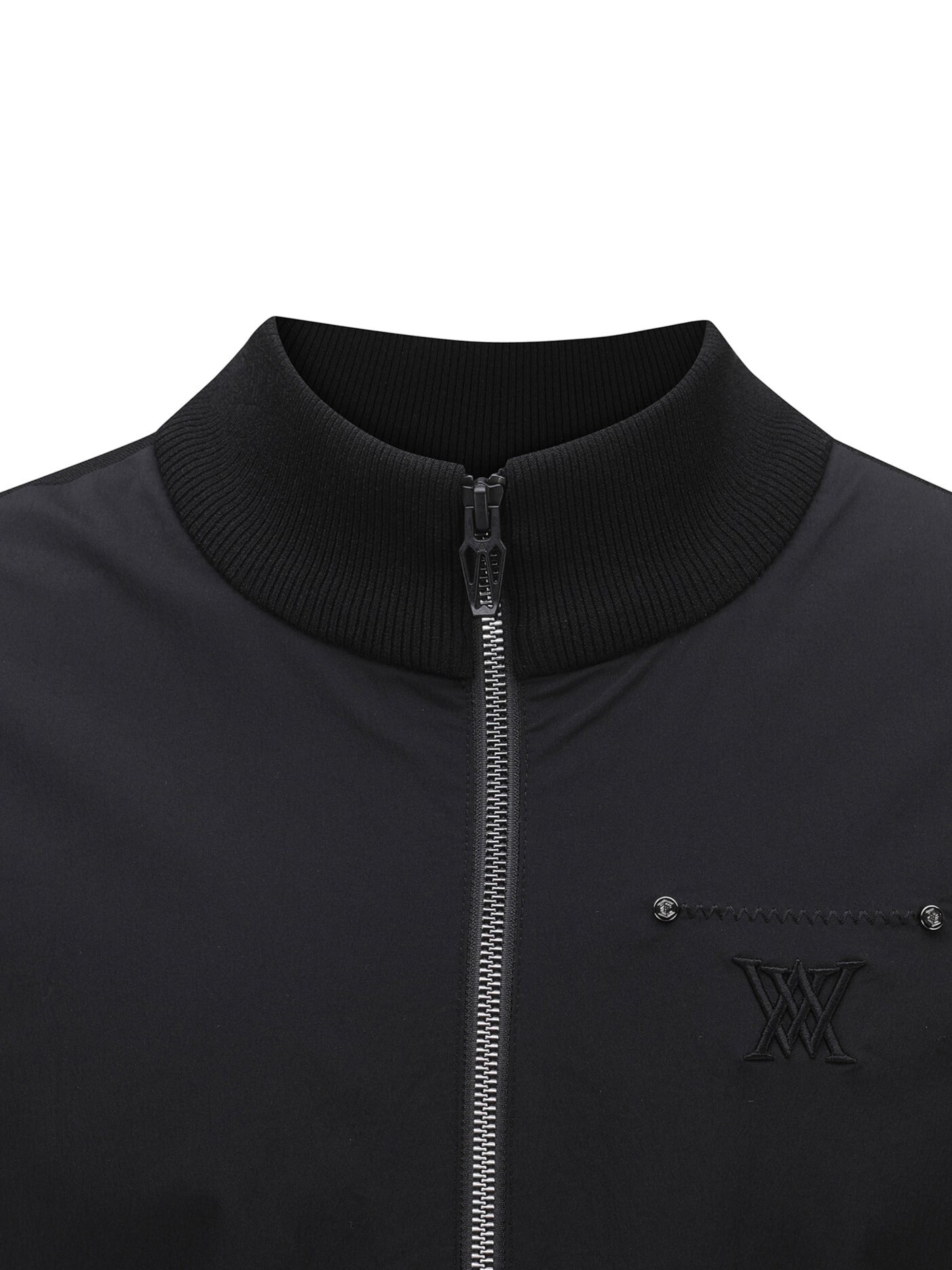 MEN WOOVEN MIXED KNIT VEST