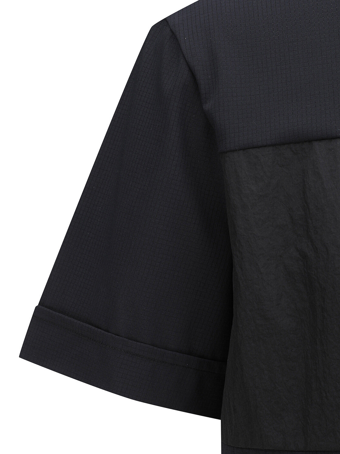 MEN WOOVEN PACTCH POINT SHORT T-SHIRT