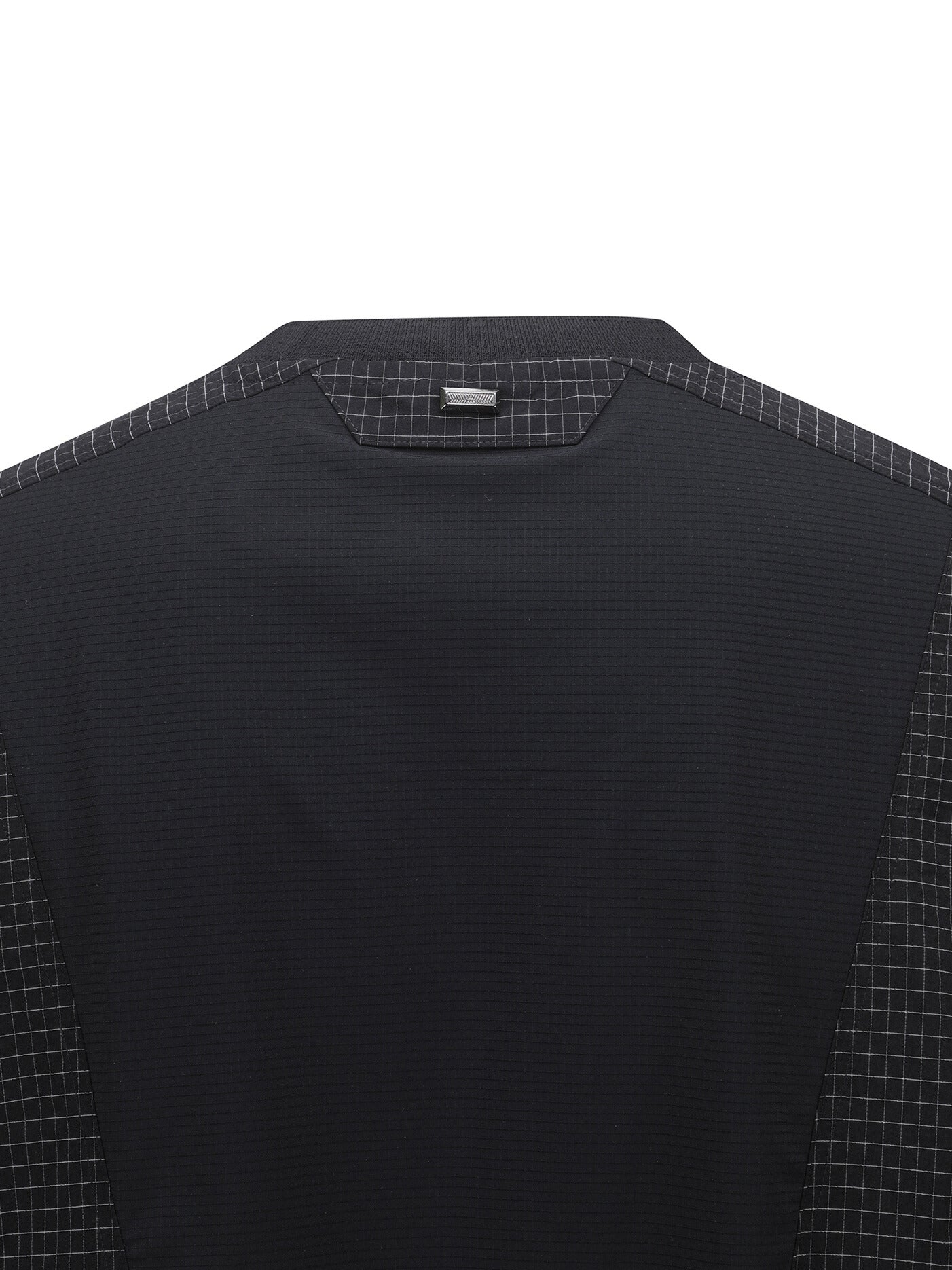 MEN WOOVEN SLEEVE CREW NECK