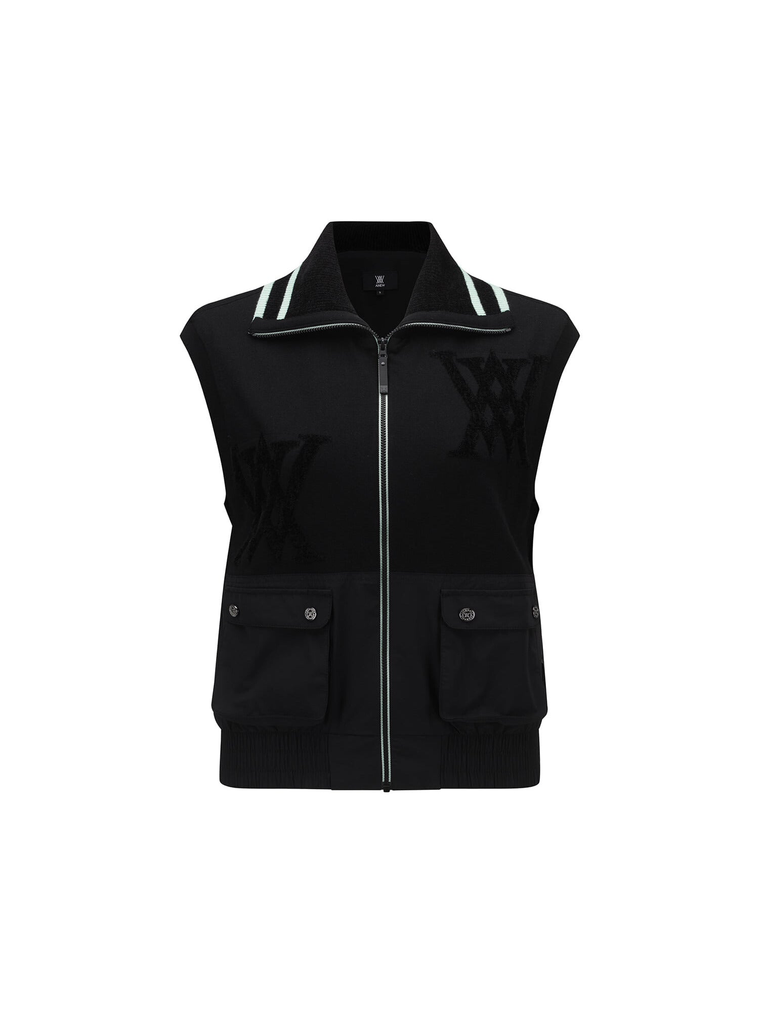 レディースウェア ANEW GOLF WOMEN WOOVEN VEST BLACK ANEW GOLF WOMEN WOOVEN VEST BLACK