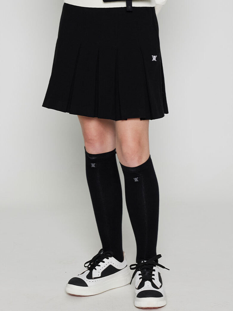WOMEN WI BRUSHED FLEECE PLEATED SKIRT
