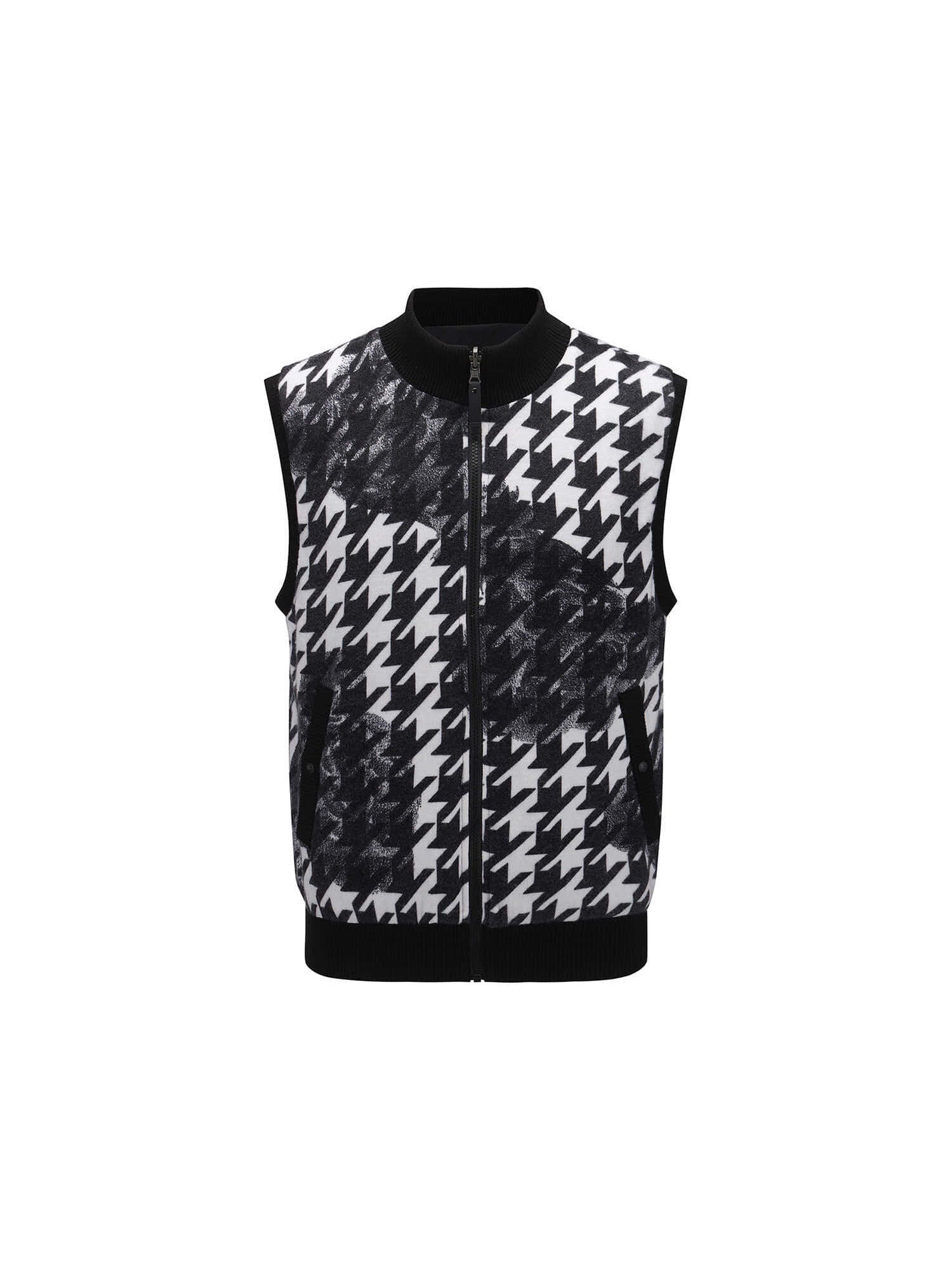 MEN FA PATTERN REVERSIBLE KNIT VEST