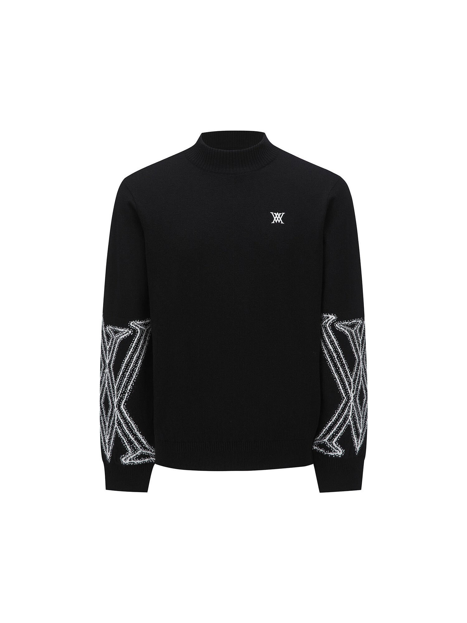 MEN WI FUZZY LOGO POINT SWEATER