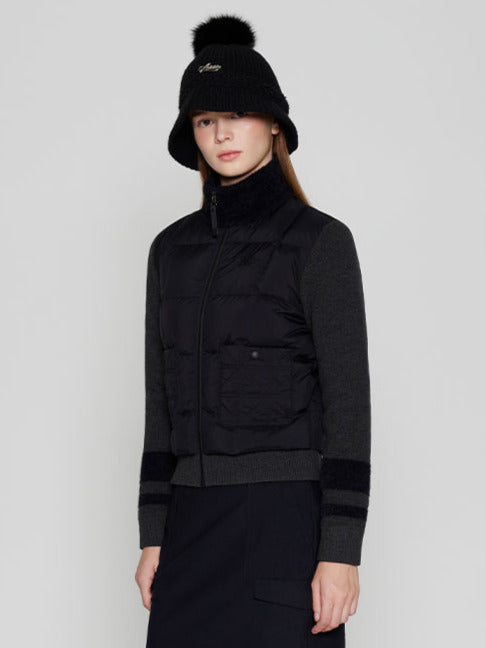 WOMEN WI HYBRID HIGH NECK DOWN JACKET
