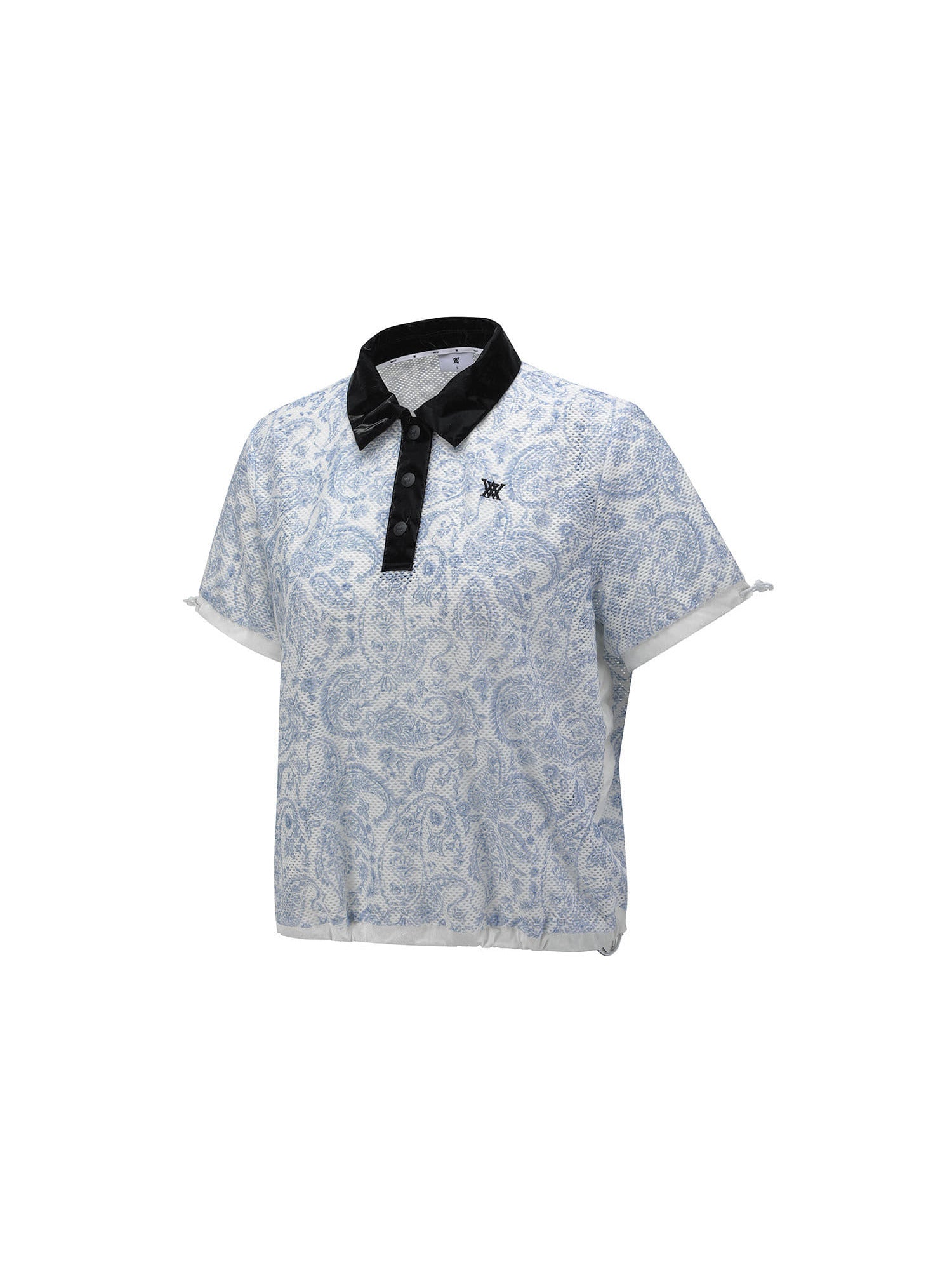 WOMEN PAISLEY MESH T-SHIRT