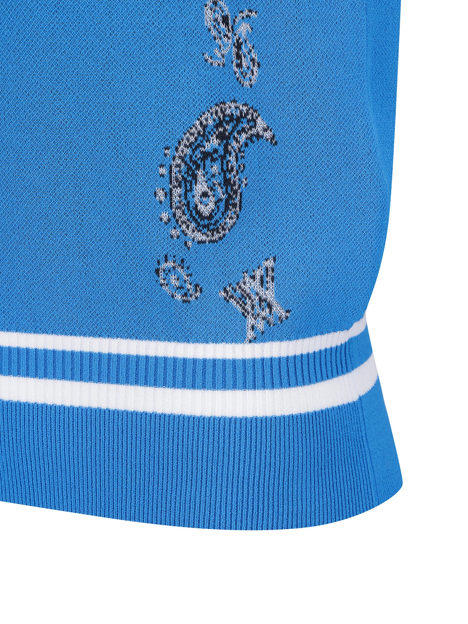 WOMEN PAISLEY HOODED SHORT SLEEVE SWEATER