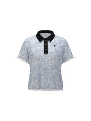 WOMEN PAISLEY MESH T-SHIRT