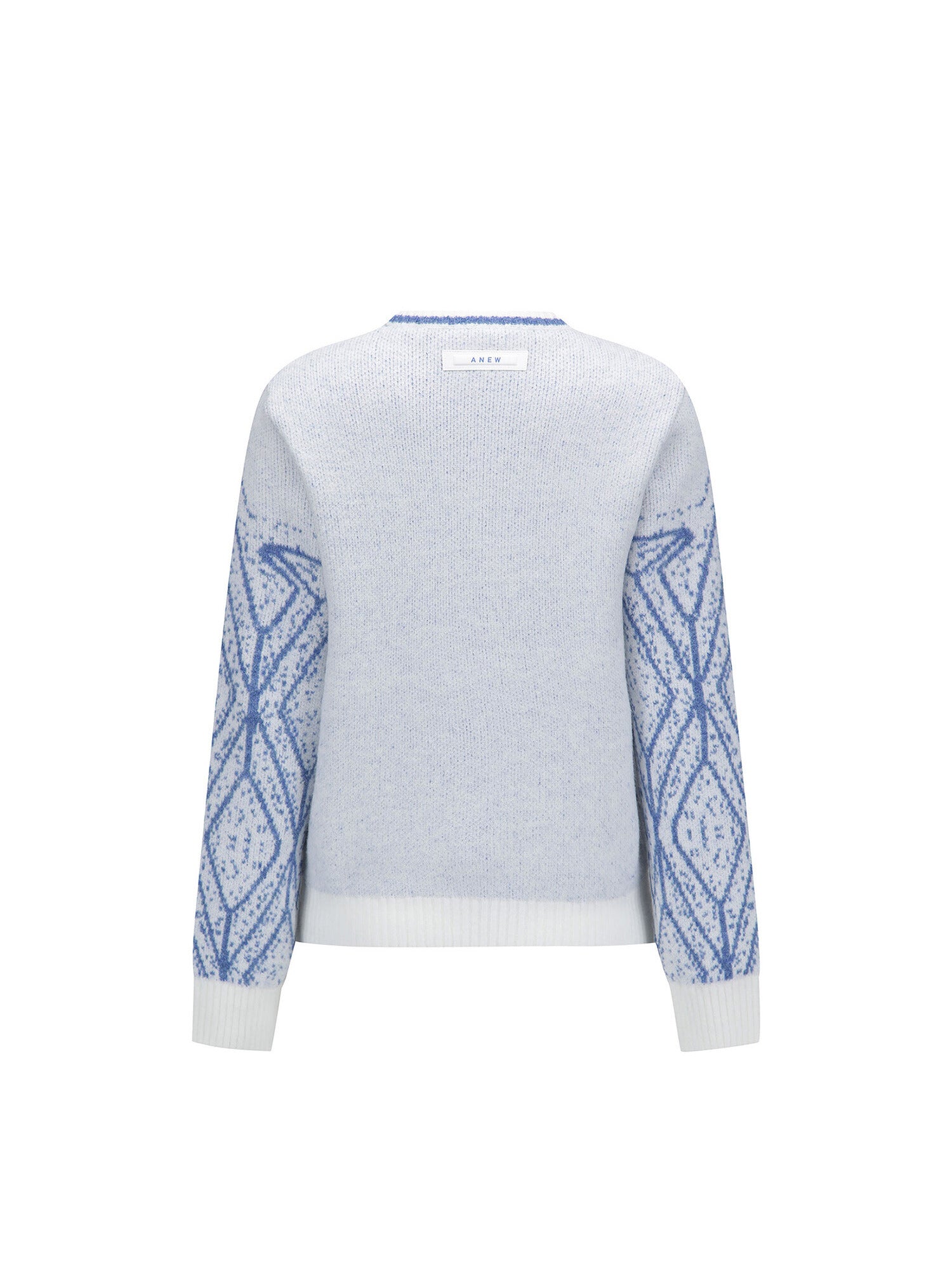 WOMEN WI FUZZY LOGO POINT SWEATER