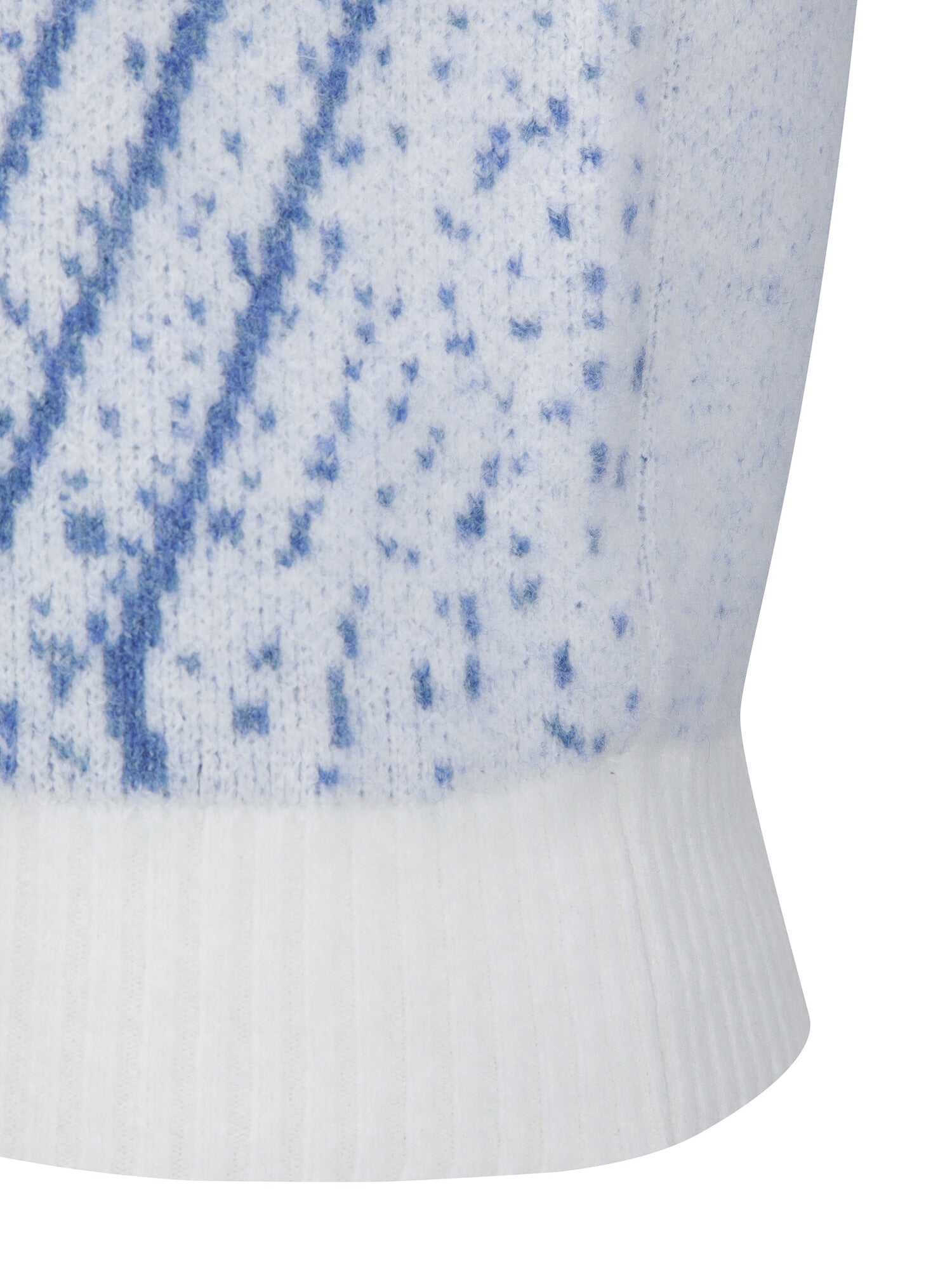 WOMEN WI FUZZY LOGO POINT SWEATER