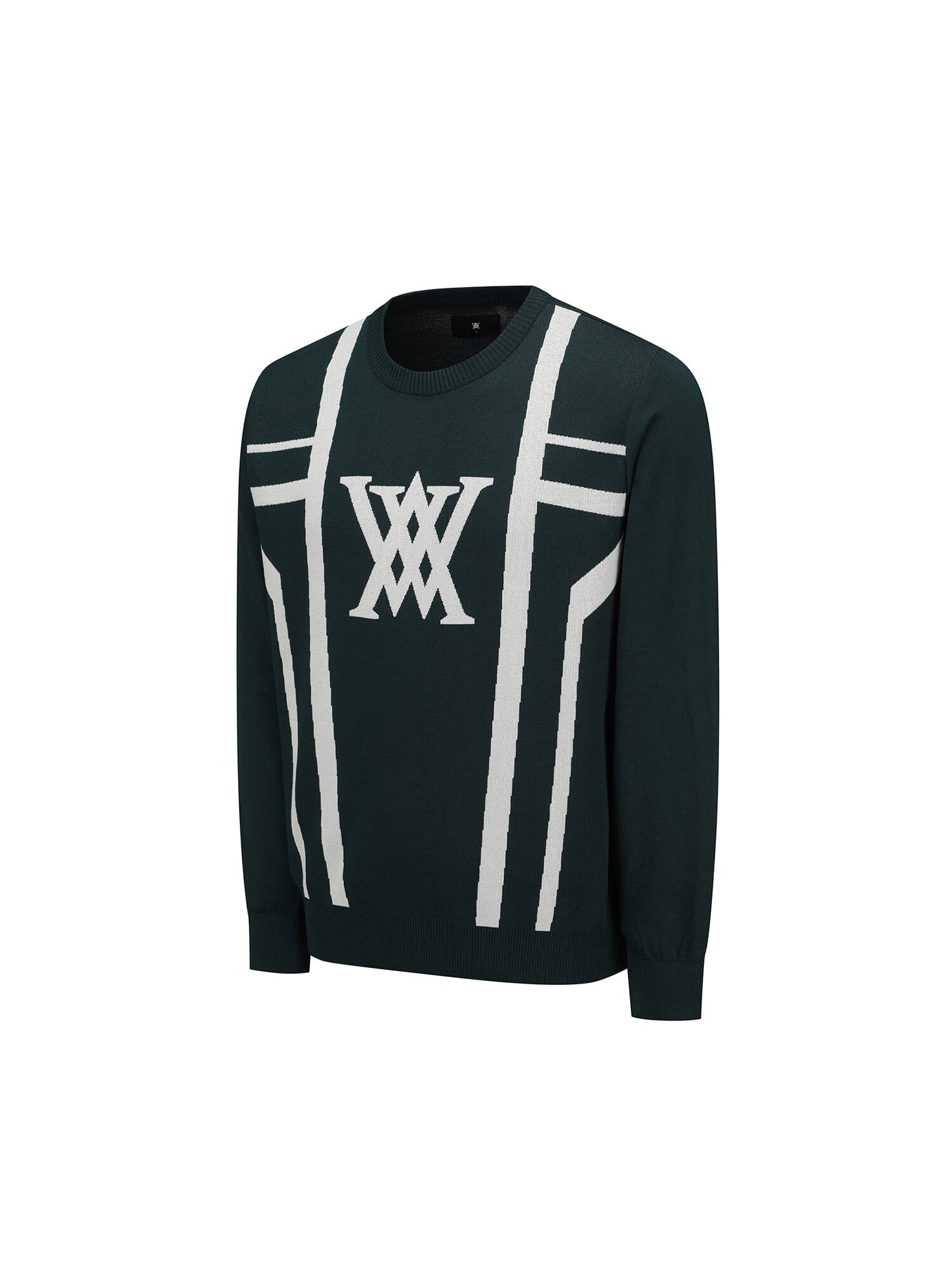 MEN LINE BLOCKED ROUND SWEATER