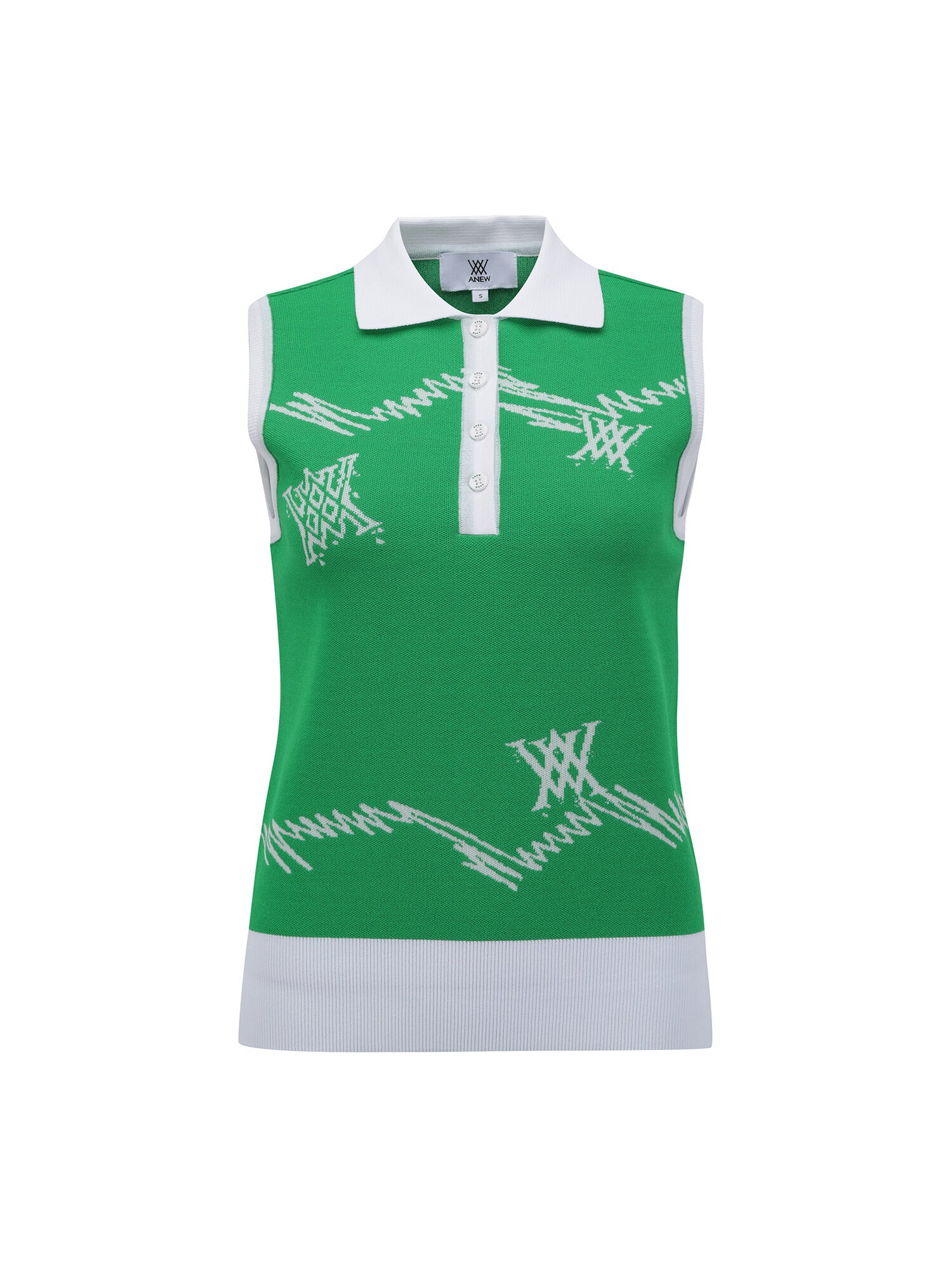 WOMEN SM LOGO PATTERN KNIT VEST
