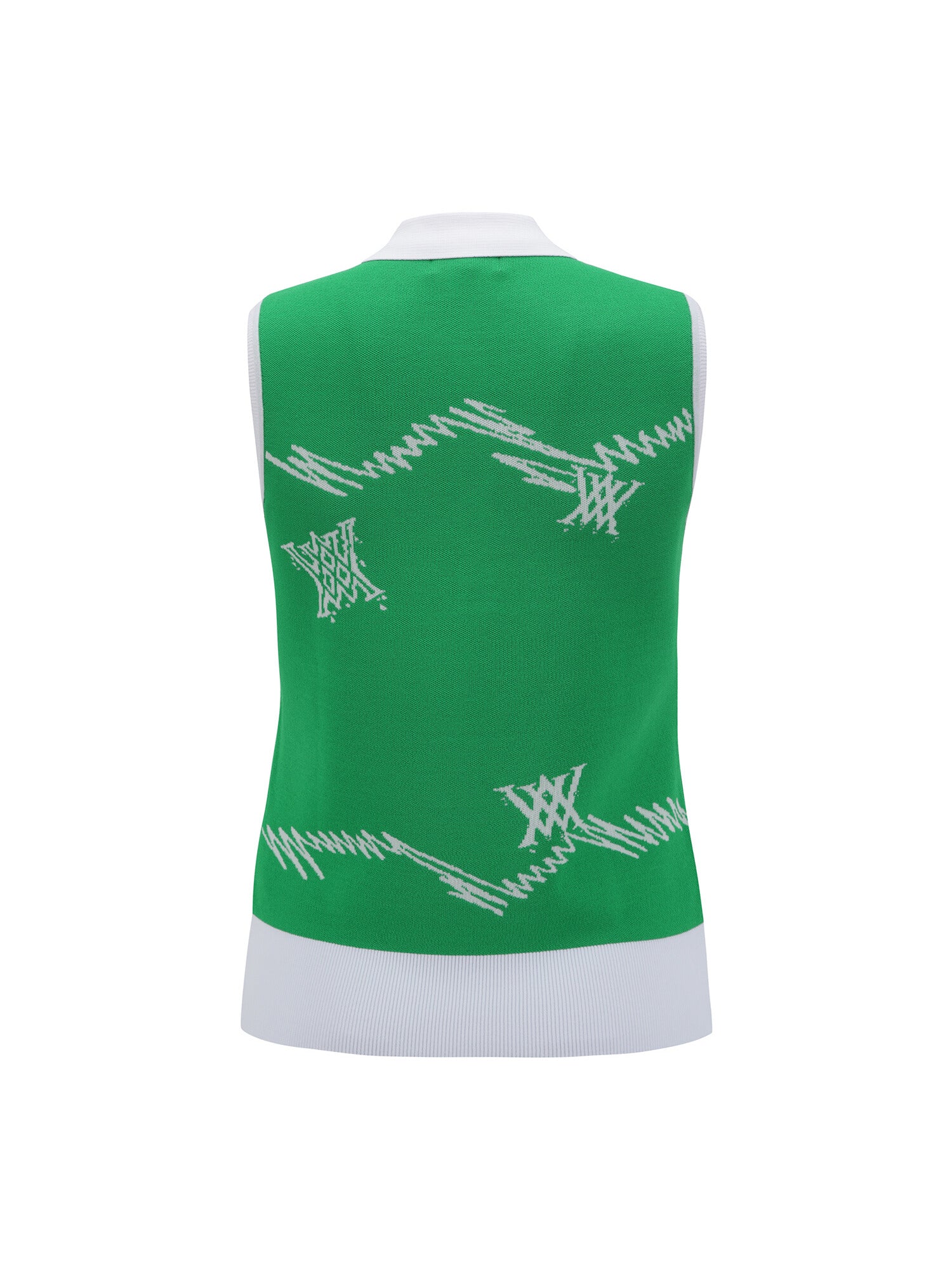 WOMEN SM LOGO PATTERN KNIT VEST