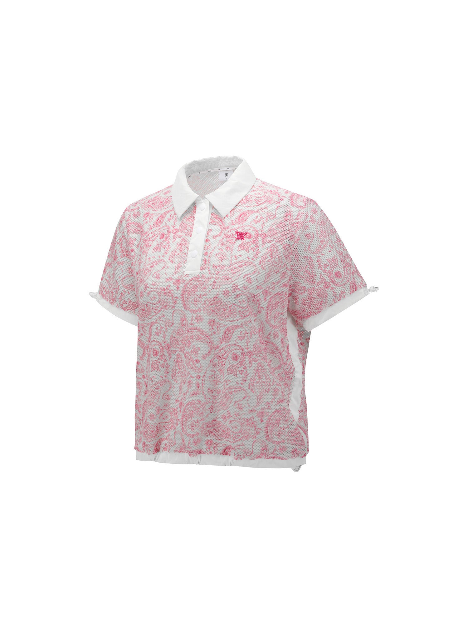 WOMEN PAISLEY MESH T-SHIRT