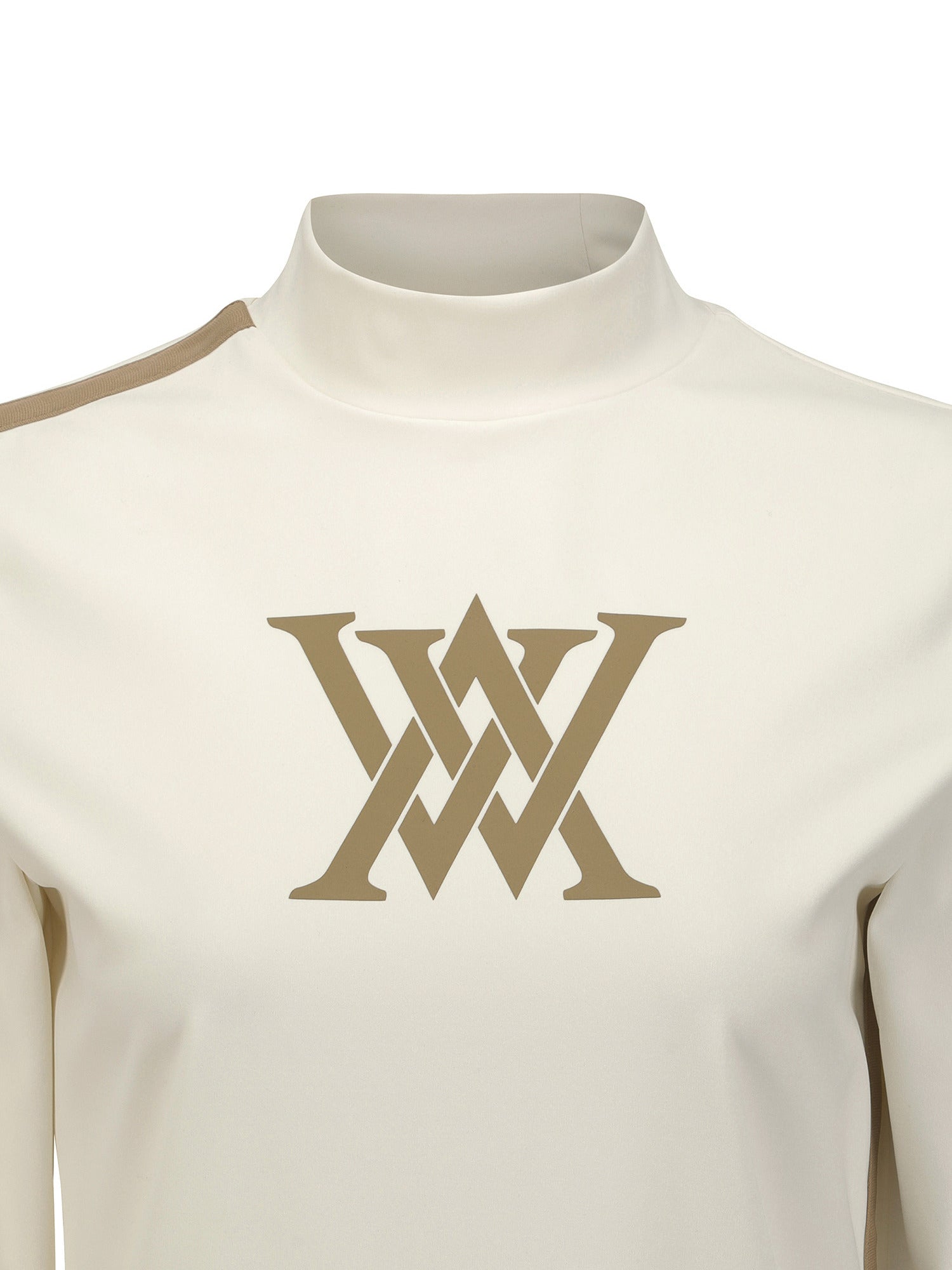 WOMEN LINE POINT MOCK NECK T-SHIRT