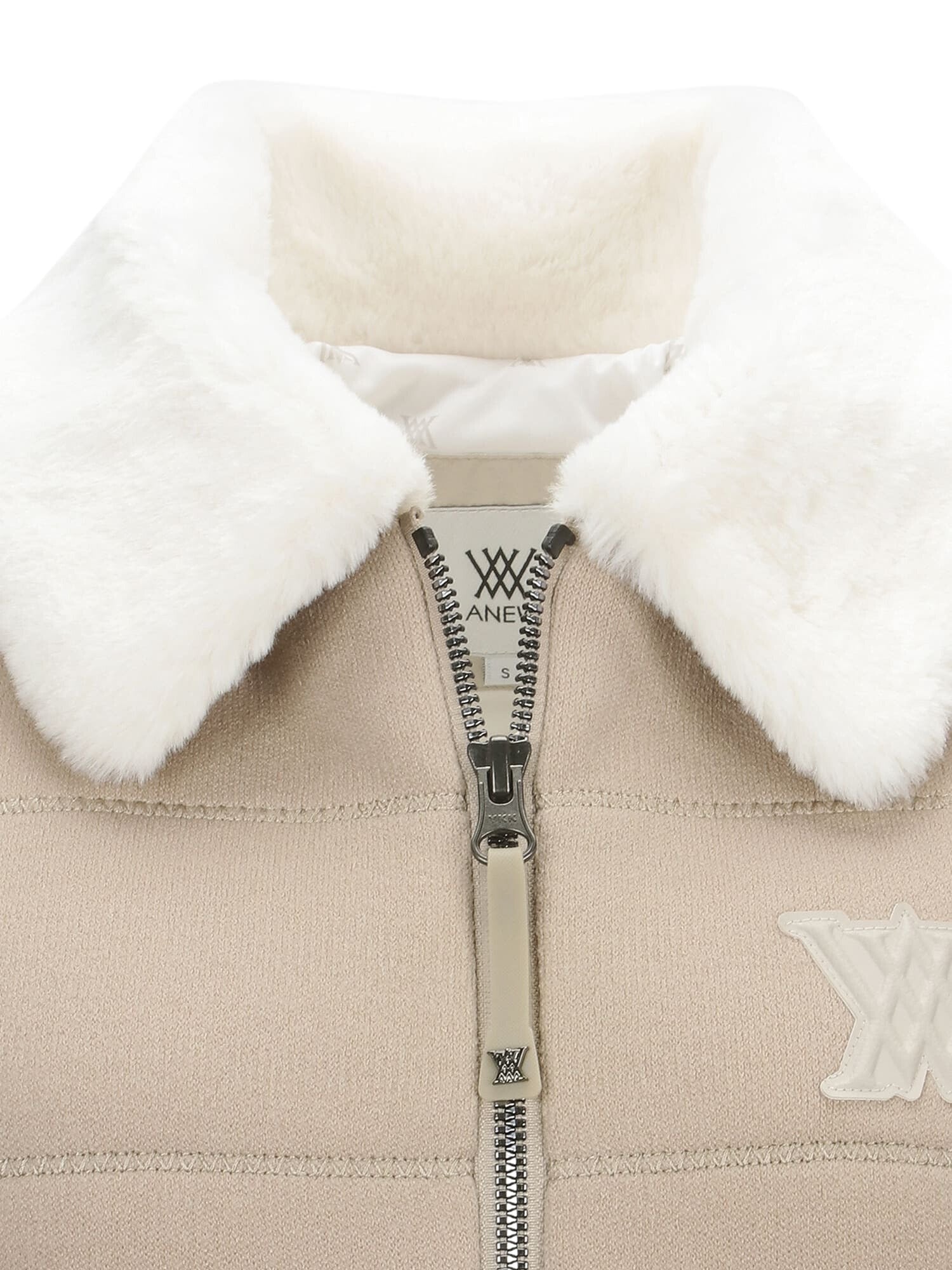 WOMEN FAKE FUR COLLAR HYBRID DOWN VT