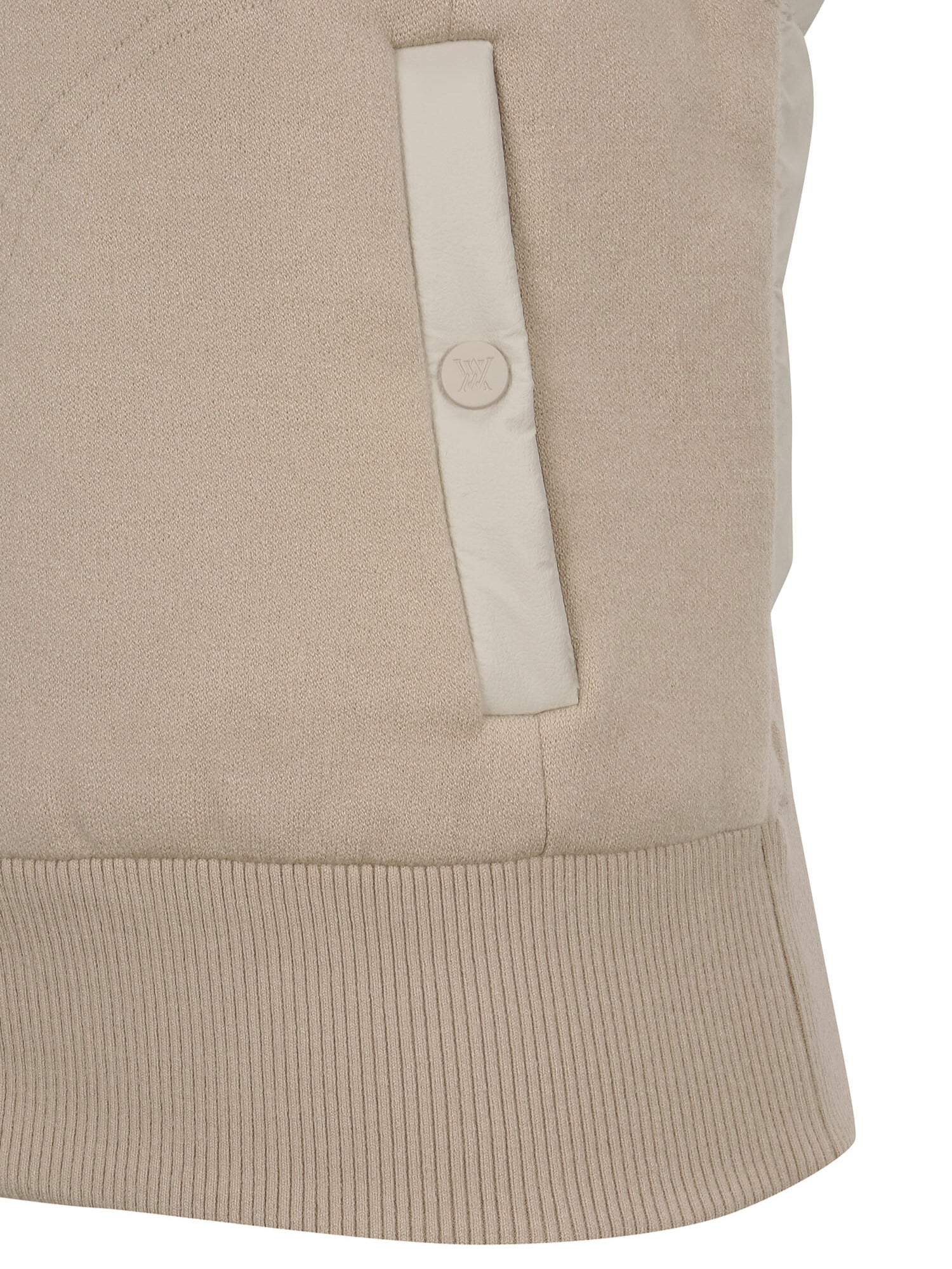 WOMEN FAKE FUR COLLAR HYBRID DOWN VT