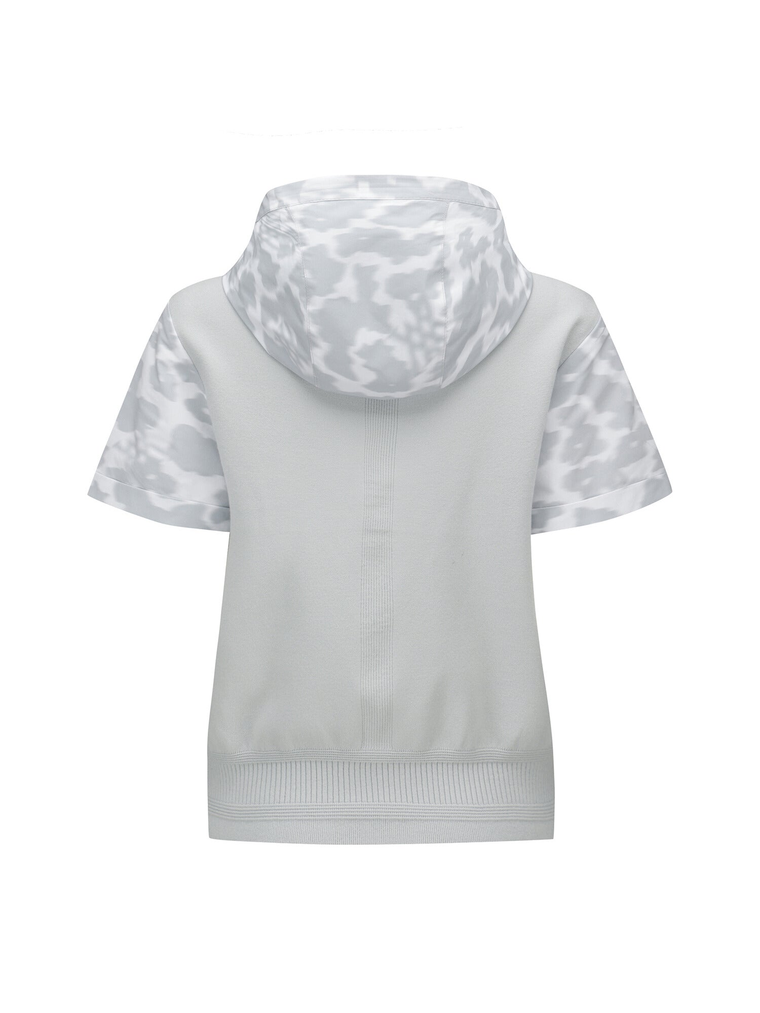 WOMEN FA HYBRID HOODED SHORT SLEEVE SWEATER