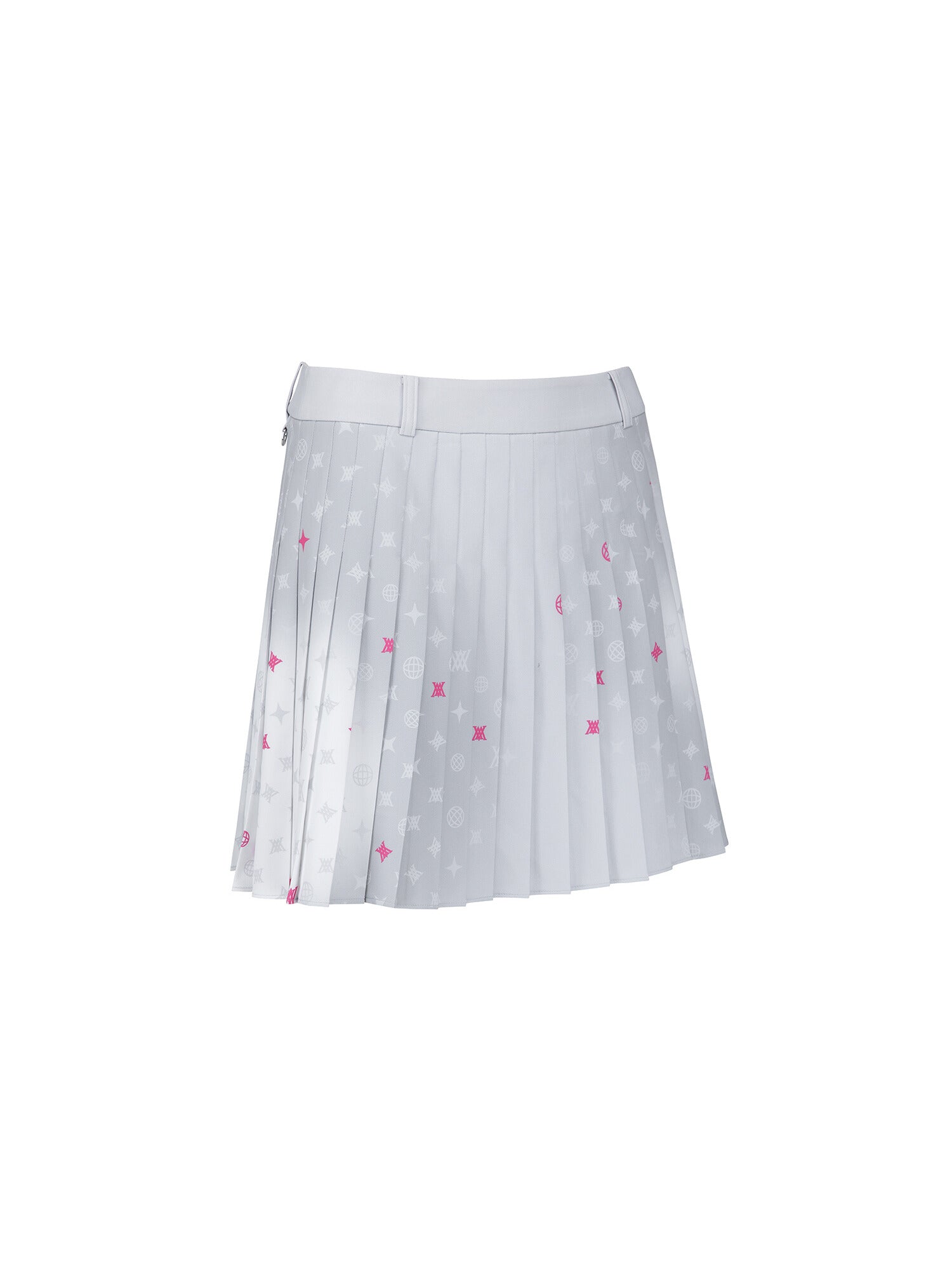 WOMEN SM GRADATION PATTERN PLEATED SKIRT