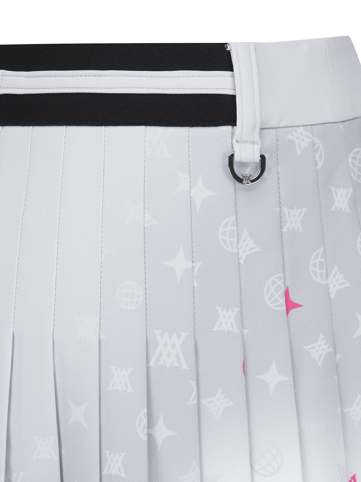 WOMEN SM GRADATION PATTERN PLEATED SKIRT