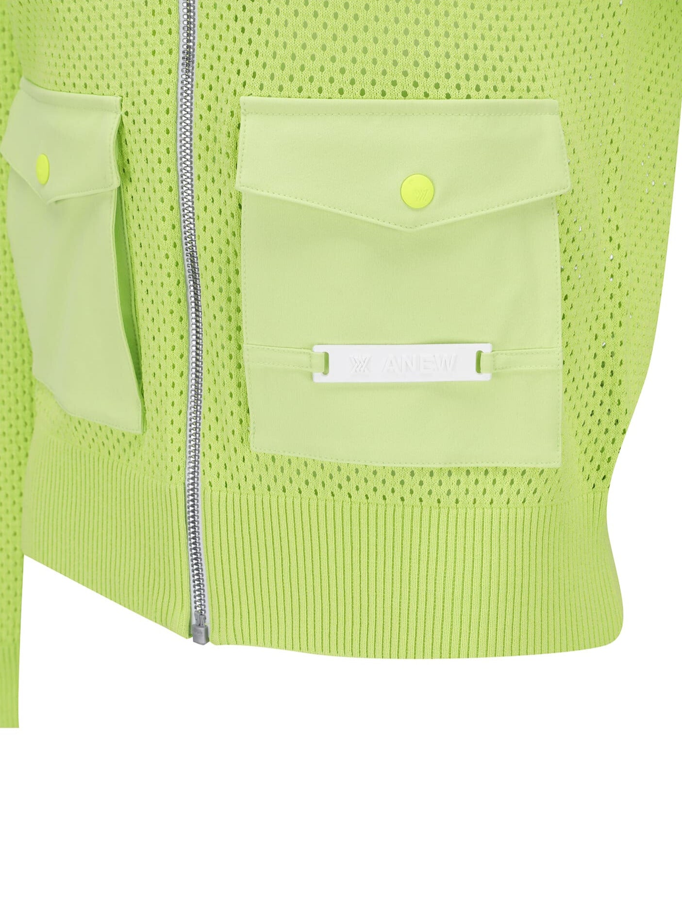 WOMEN MESH ZIP-UP CARDIGAN