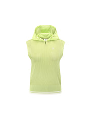 WOMEN HOODED KNIT VEST