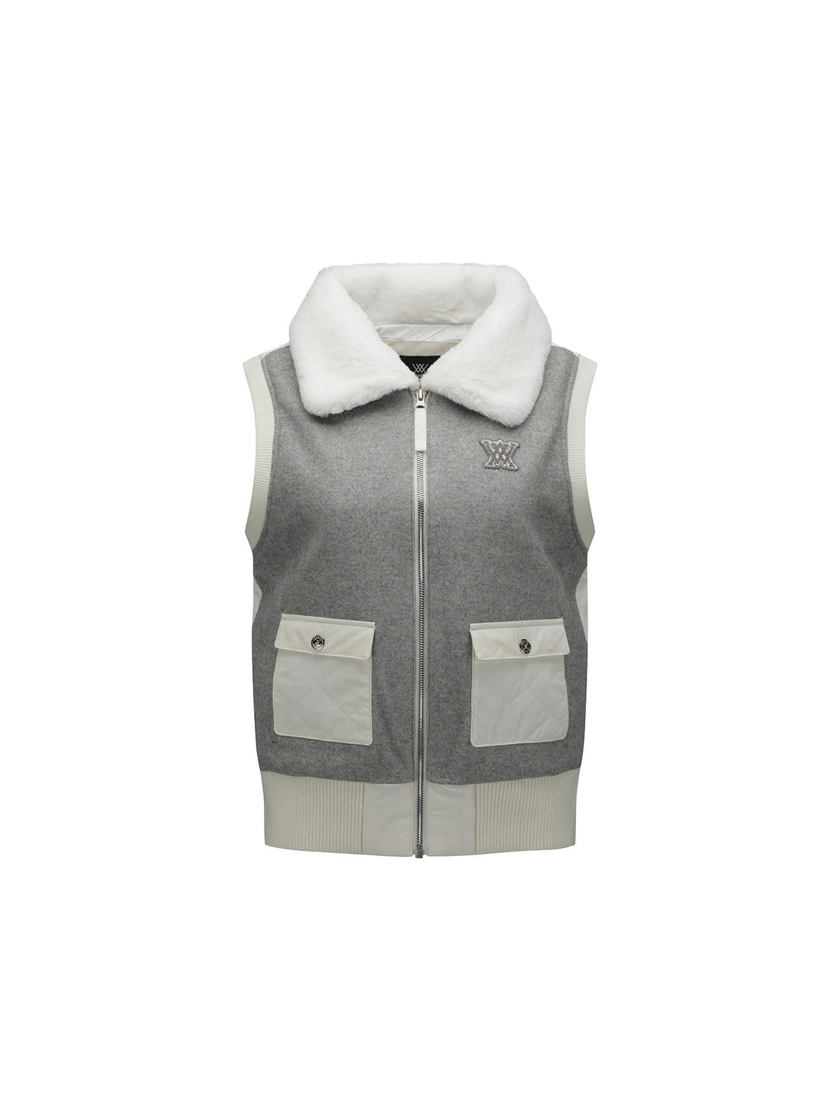 WOMEN WI WIDE COLLAR DOWN VEST