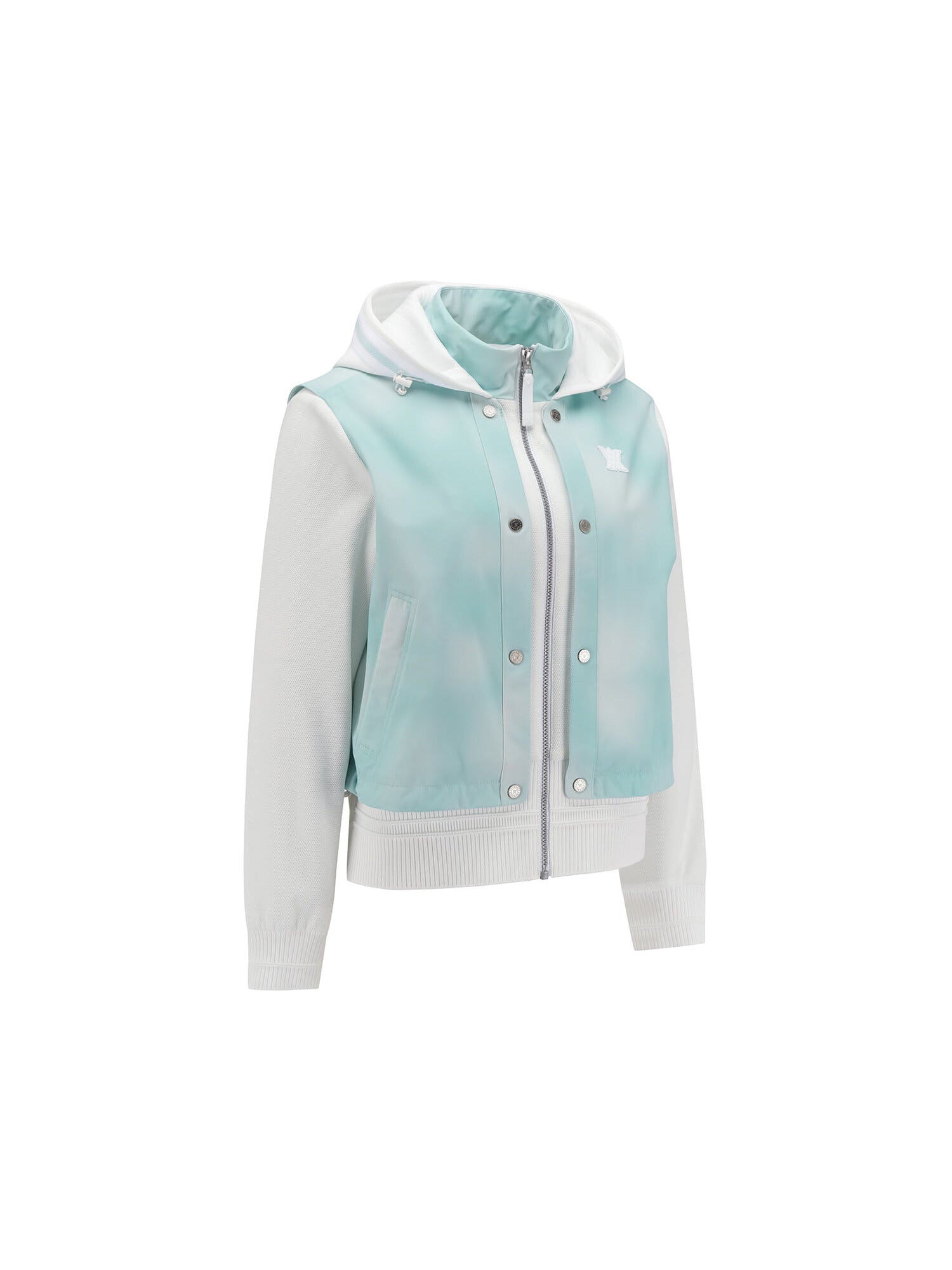 WOMEN FA GRADATION PATTERN HOODED JACKET