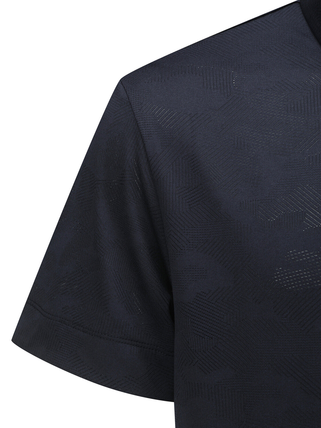 MEN JACQUARD COLLAR SHORT T-SHIRT