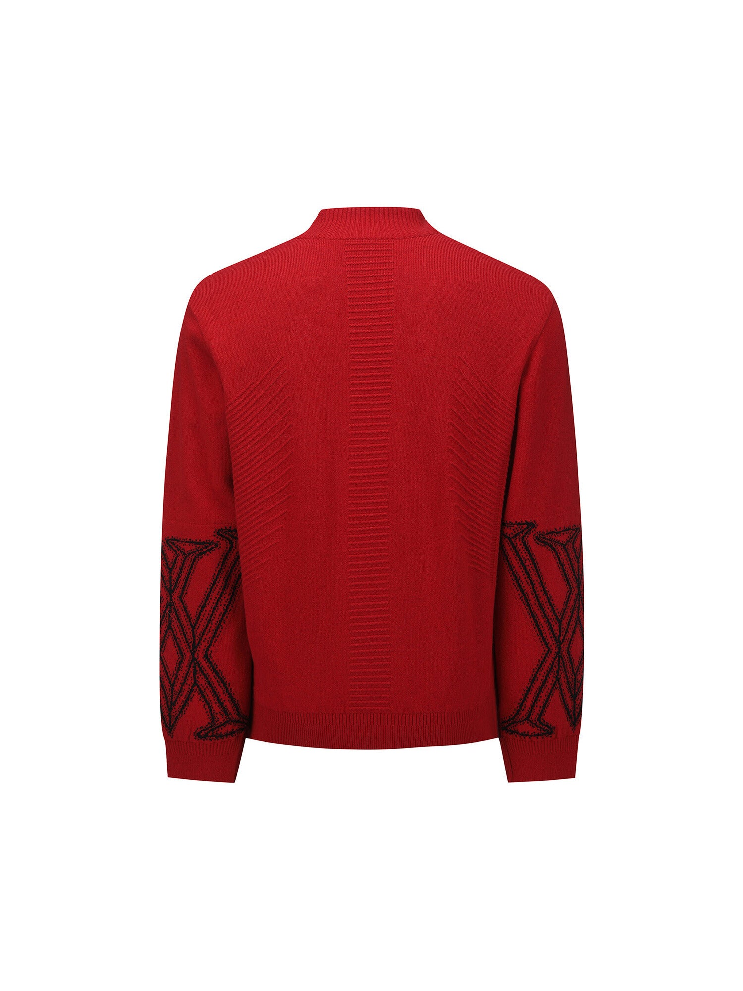 MEN WI FUZZY LOGO POINT SWEATER