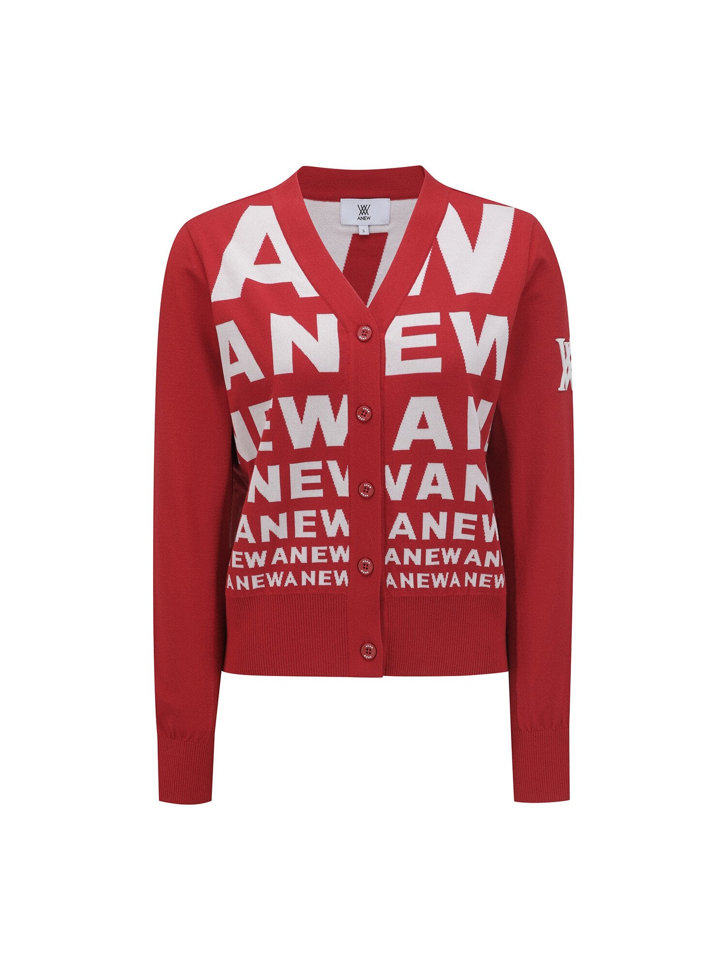 WOMEN SP LOGO PATTERN KNIT CARDIGAN