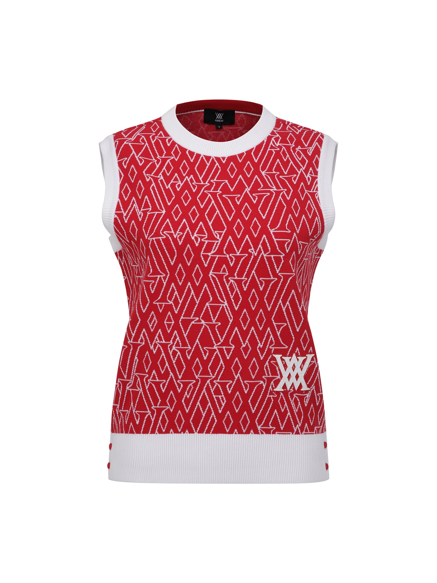 WOMEN SP LOGO PATTERN KNIT VEST