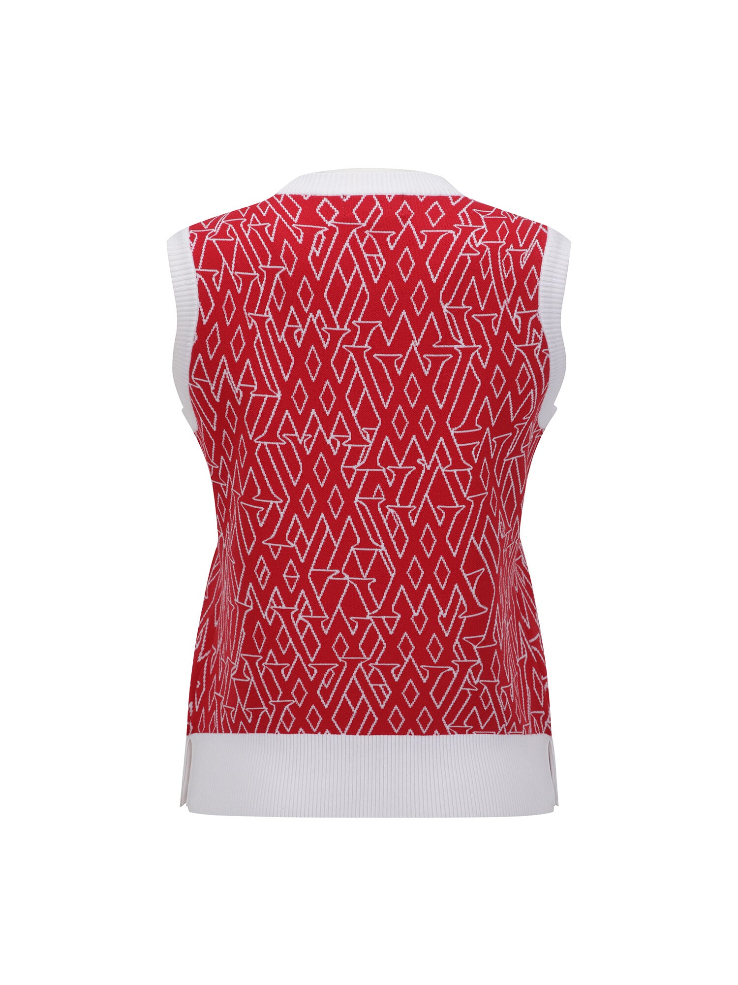 WOMEN SP LOGO PATTERN KNIT VEST