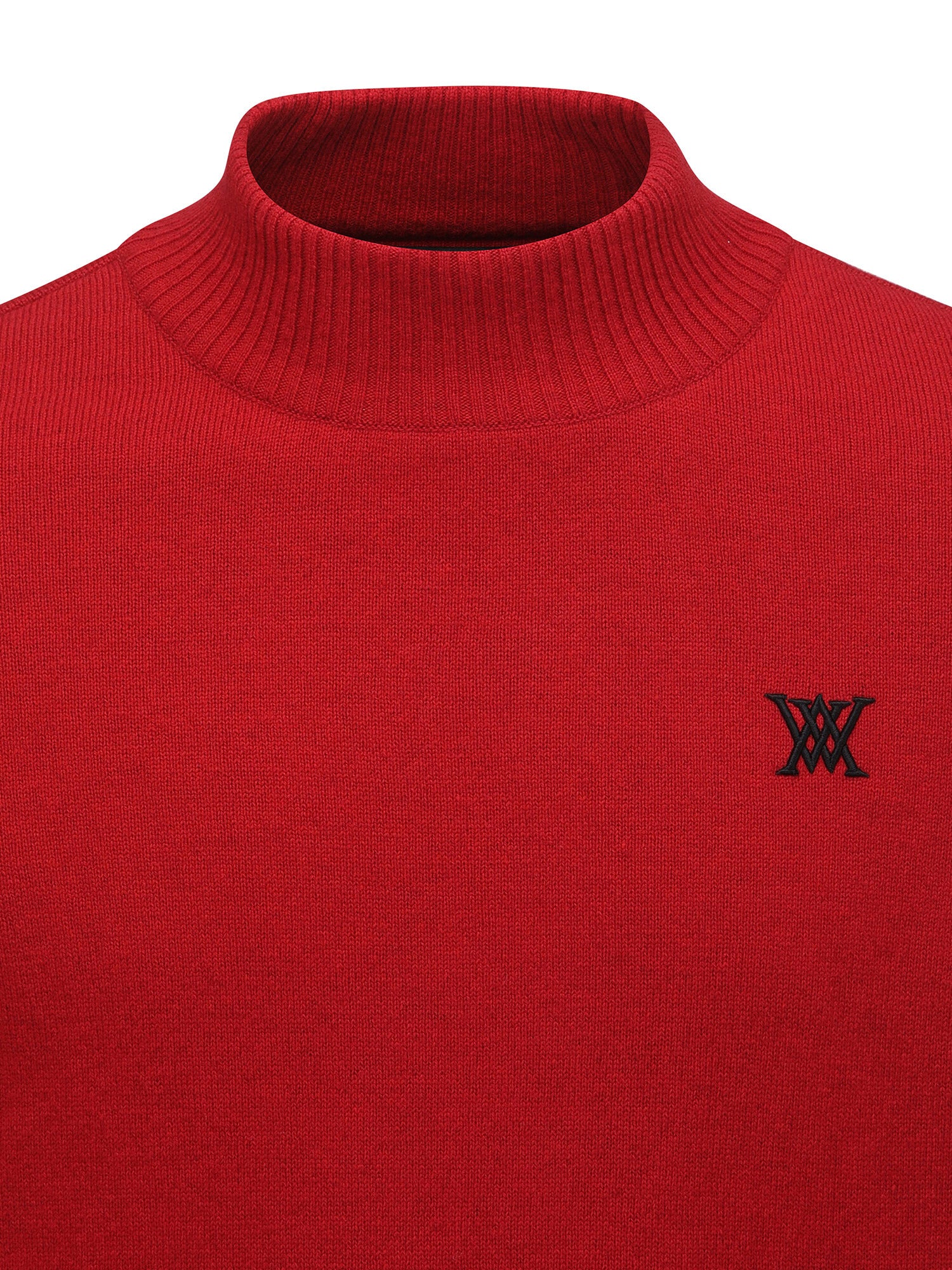 MEN WI FUZZY LOGO POINT SWEATER