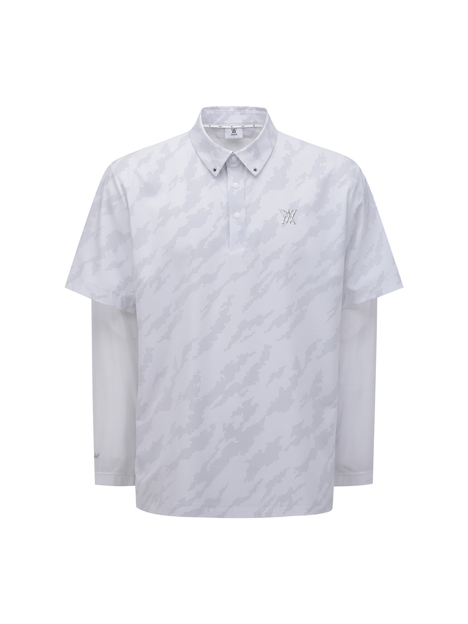MEN SP LAYERED PATTERN LONG T-SHIRT