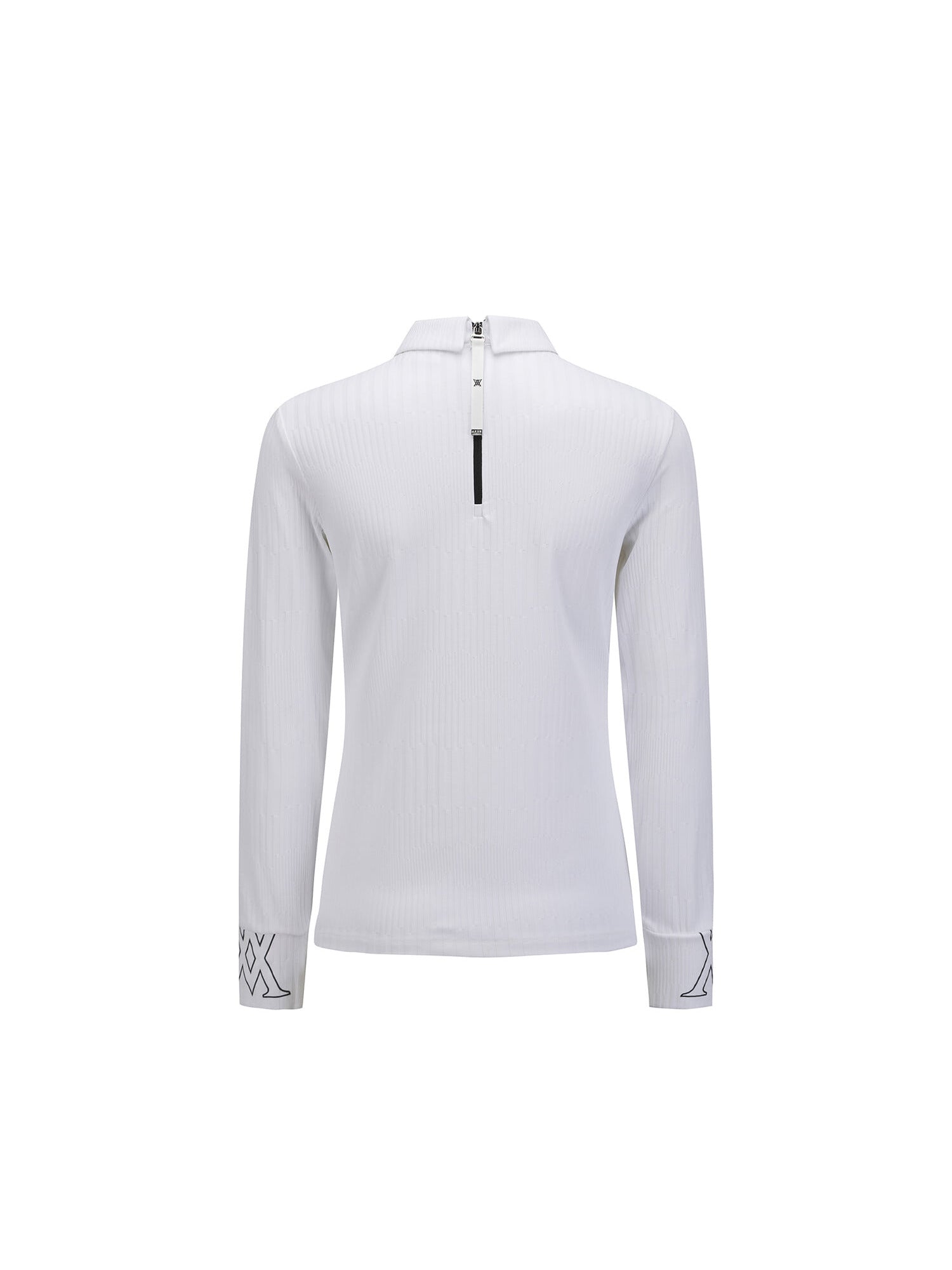 WOMEN SOLID BACK ZIP LONG T-SHIRT