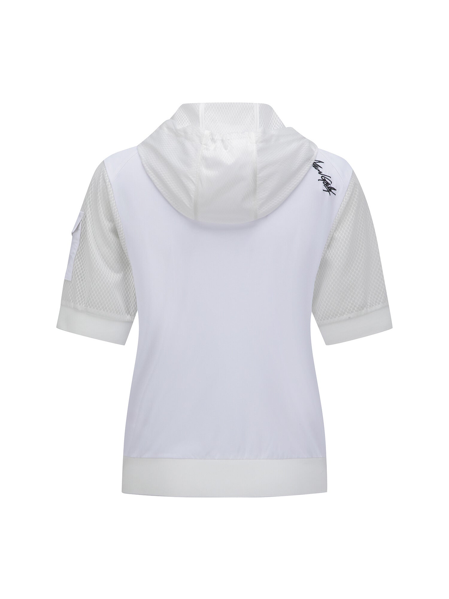WOMEN SM HOODY POCKET SHORT T-SHIRT