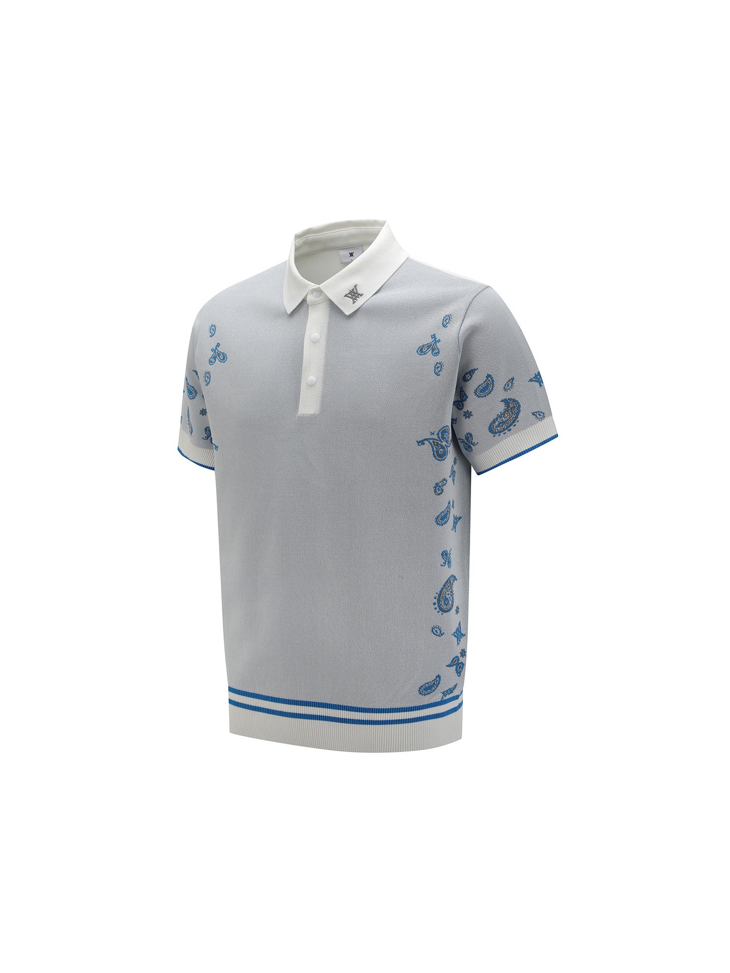 MEN PAISLEY SHORT SLEEVE SWEATER
