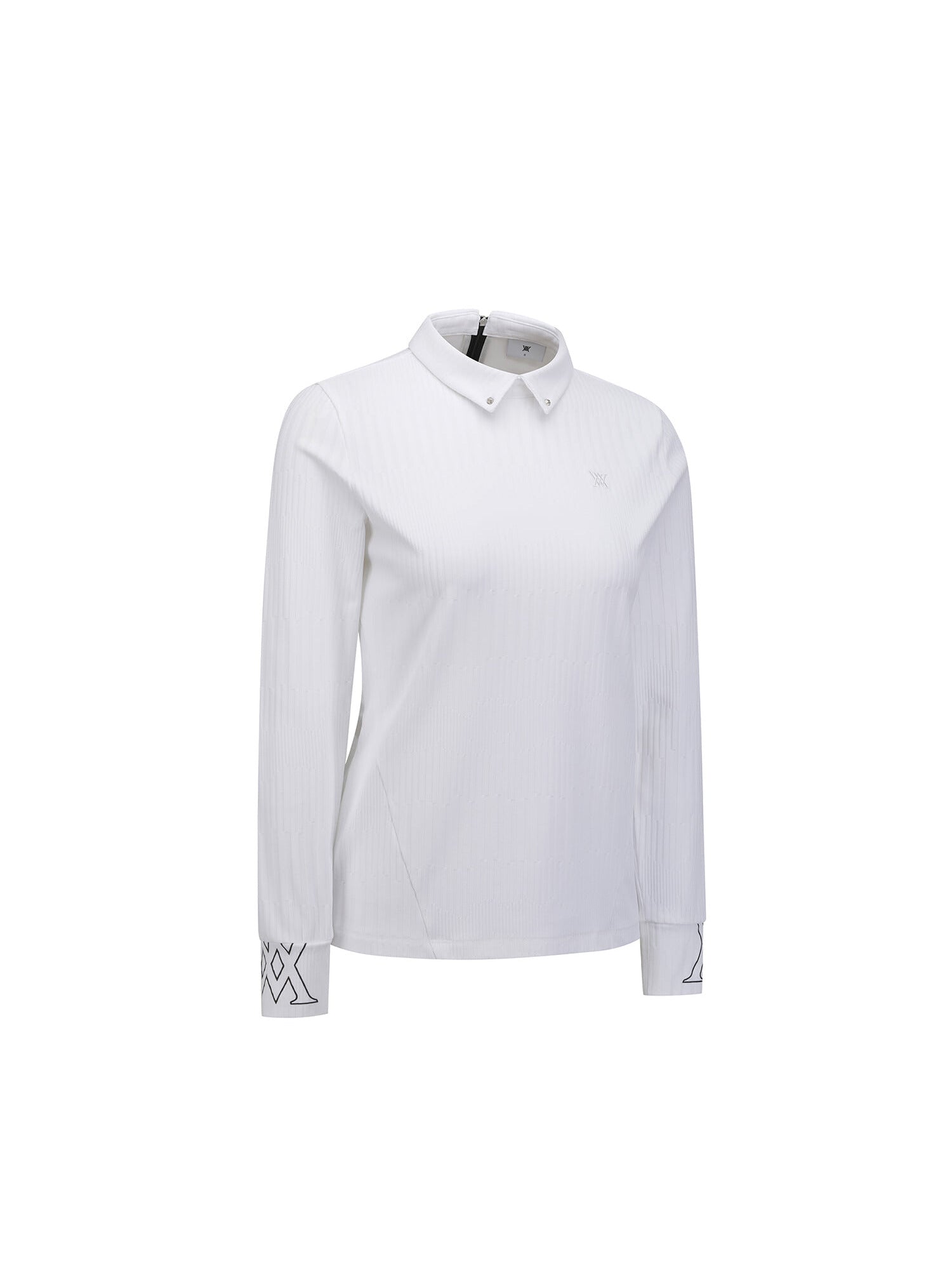 WOMEN SOLID BACK ZIP LONG T-SHIRT