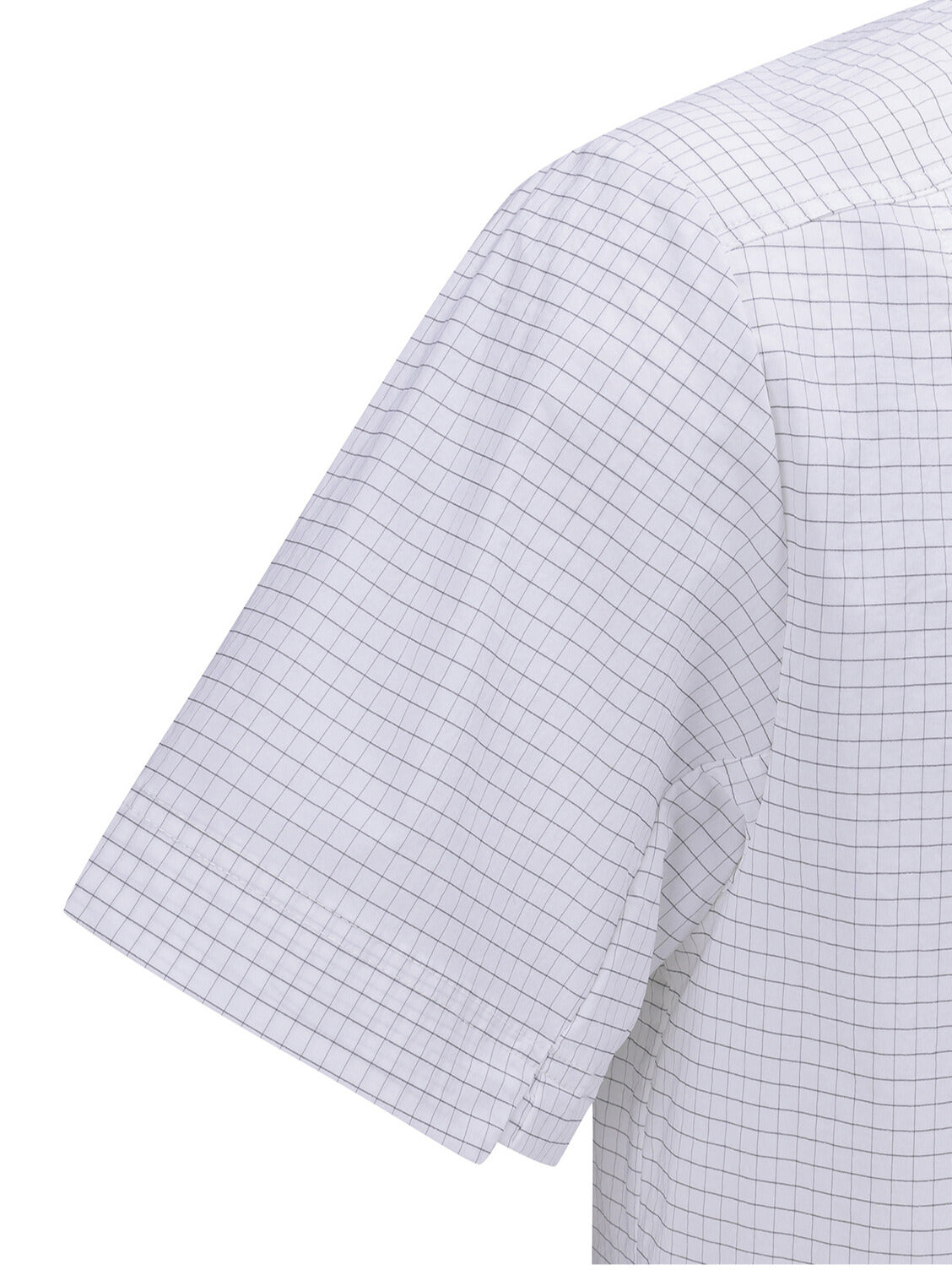 MEN WOOVEN SLEEVE CREW NECK