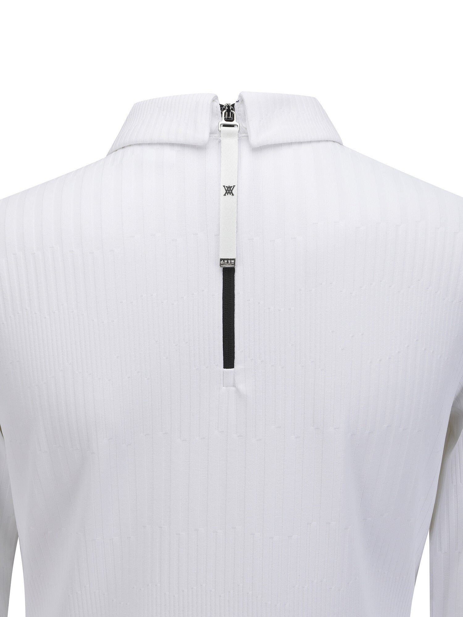 WOMEN SOLID BACK ZIP LONG T-SHIRT