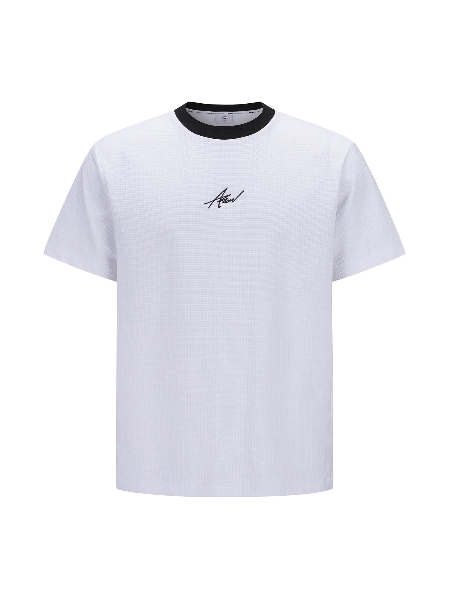 MEN SUQARE LIP CREW NECK SHORT T-SHIRT
