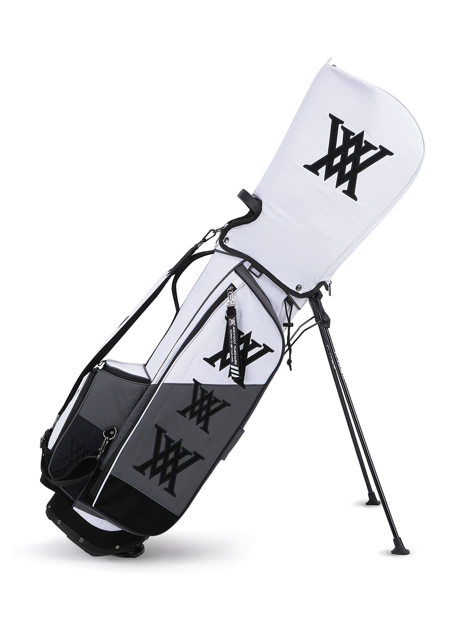 アニュー ゴルフバッグ カラー黒✗白 PREMIUM GOLF BAG